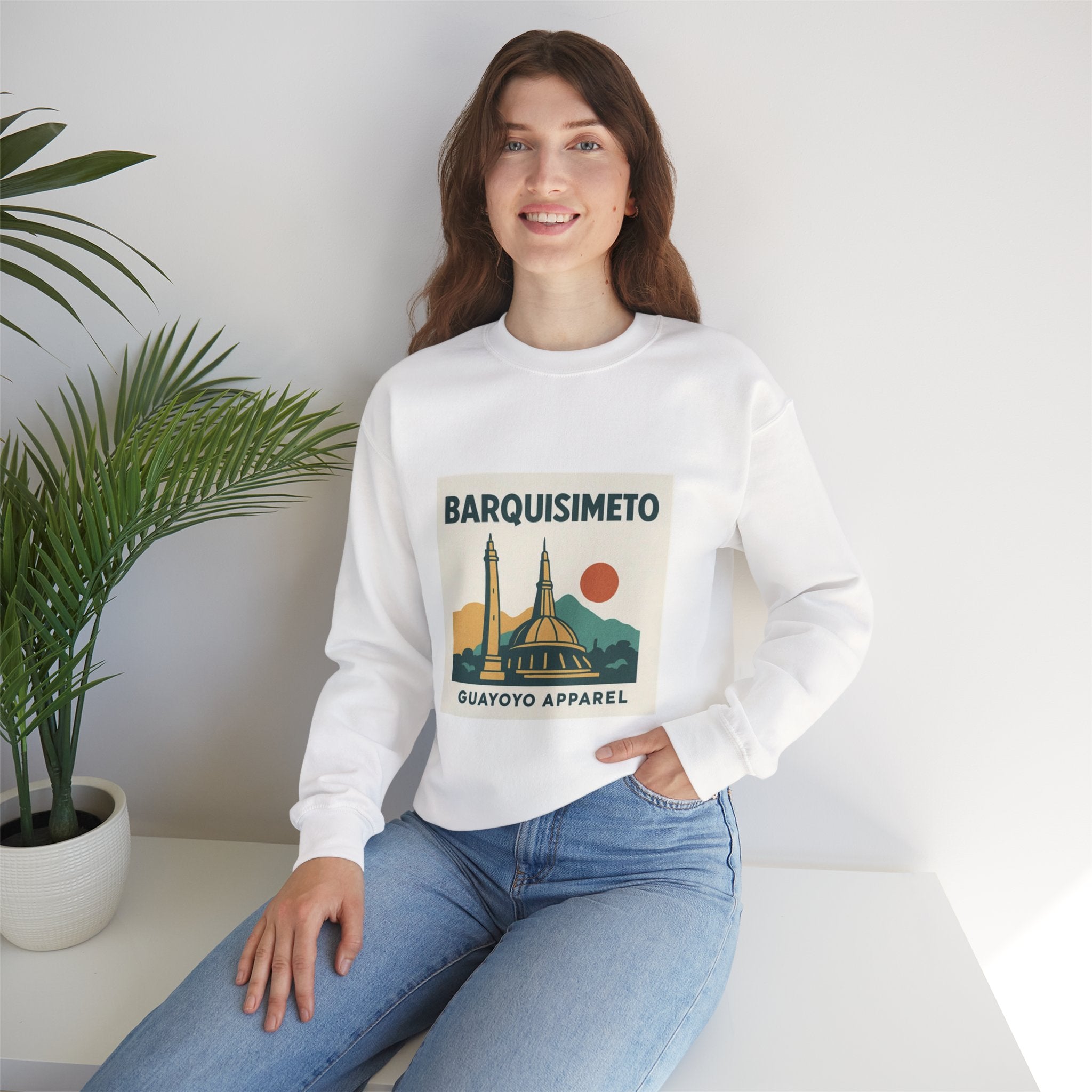 Barquisimeto Landmark Sweatshirt — Retro Cityscape Guayoyo Apparel