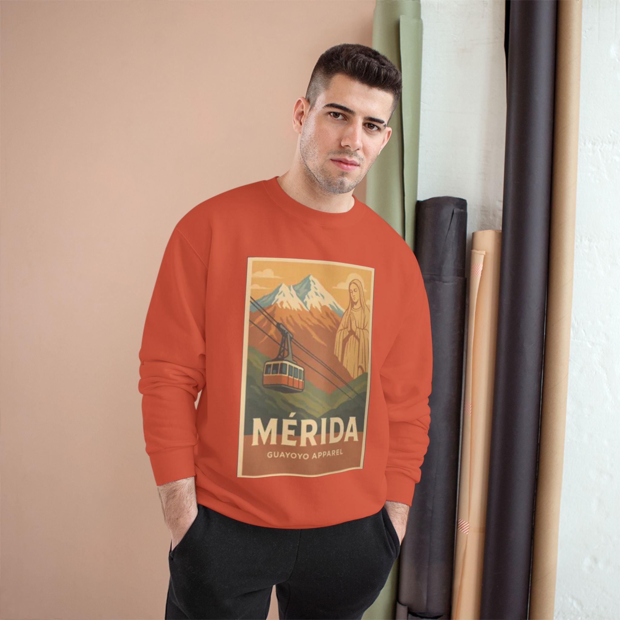 Mérida Retro Travel Sweatshirt — Vintage Mountain Cable Car Graphic