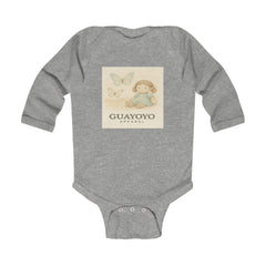 Vintage Baby Bodysuit with Doll & Butterfly Illustration – 'GUAYOYO'