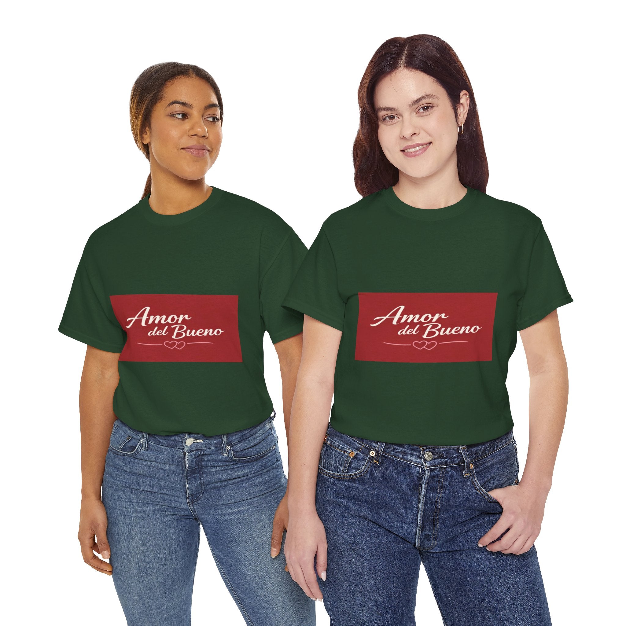 Amor del Bueno Script Tee — Romantic Spanish Love T-Shirt