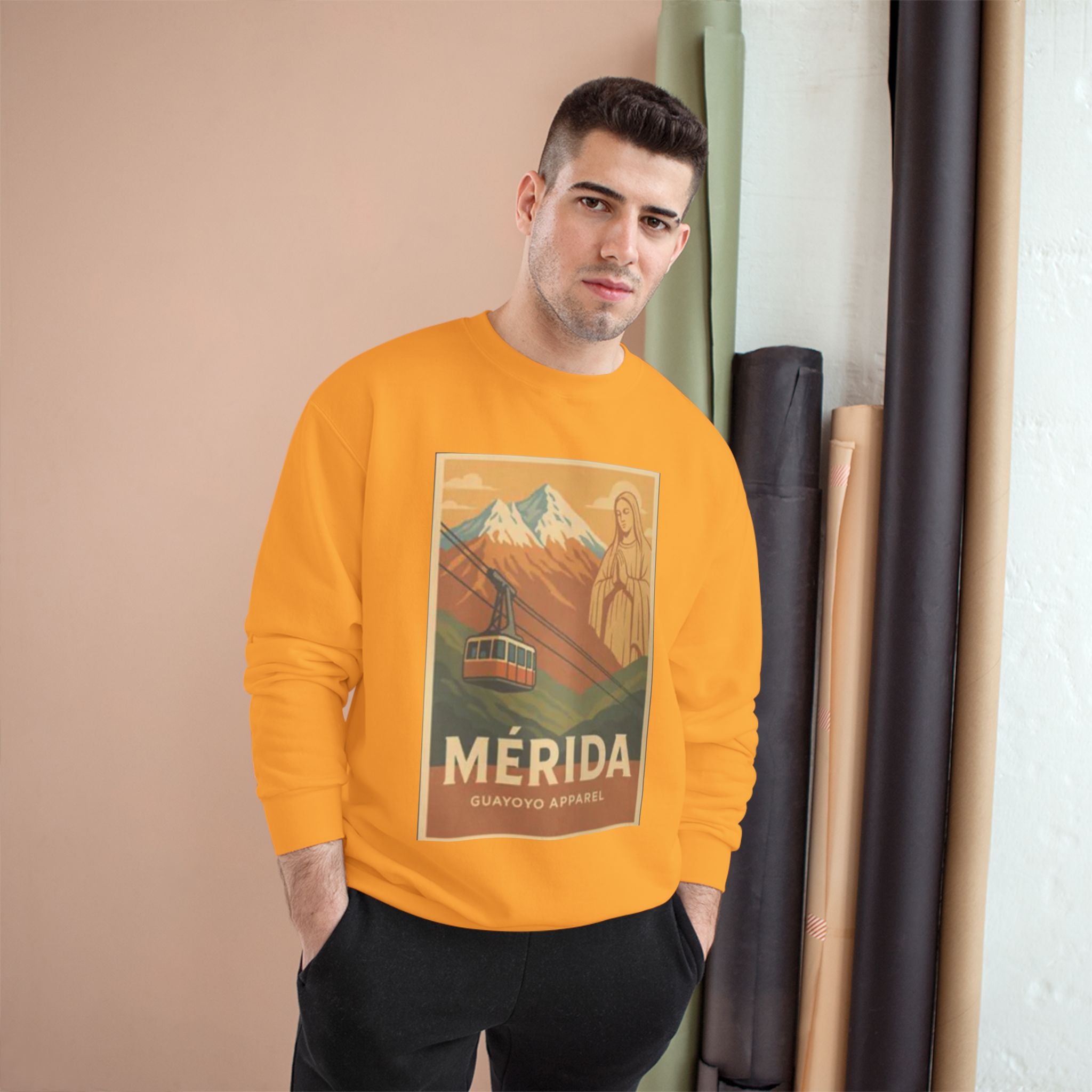 Mérida Retro Travel Sweatshirt — Vintage Mountain Cable Car Graphic