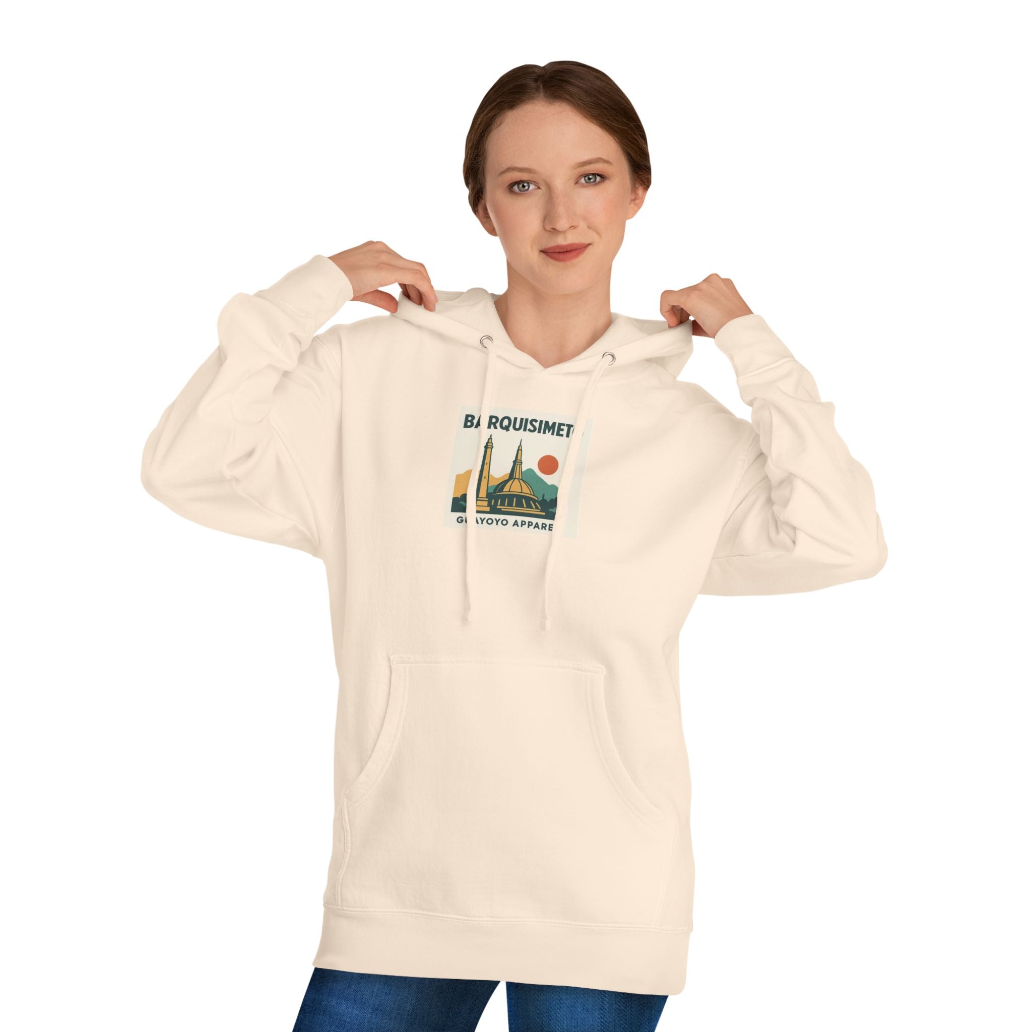 Barquisimeto Retro Skyline Hoodie — Venezuela Travel Vintage Graphic Hooded Sweatshirt