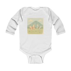 Butterfly Meadow Infant Bodysuit — Pastel Mountain Baby Onesie