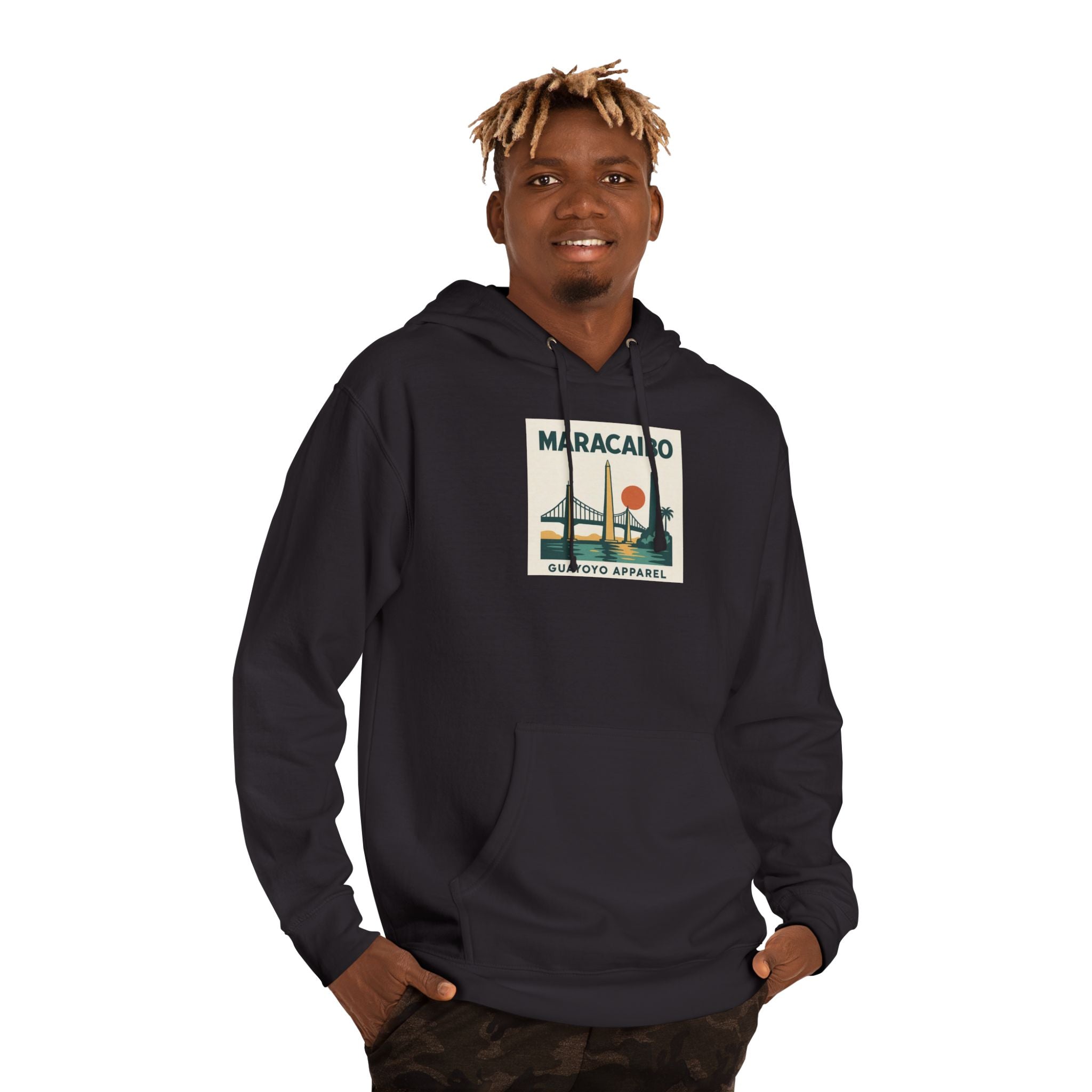 Maracaibo Vintage Travel Hoodie – Retro Sunset Bridge Graphic