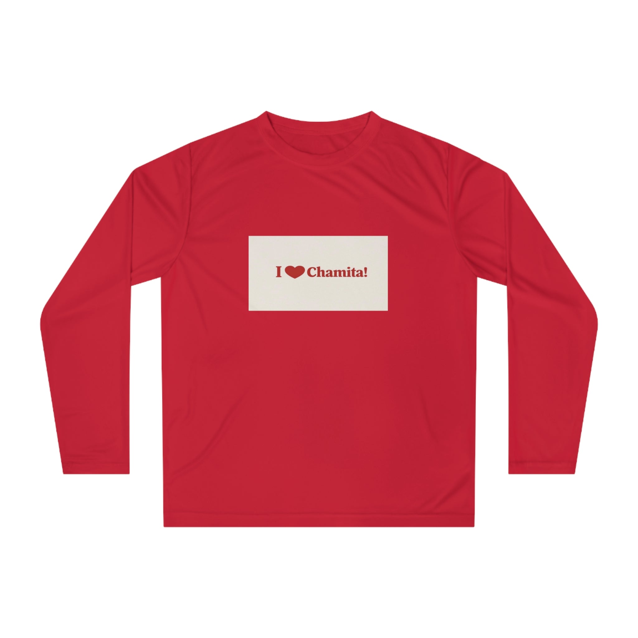 I  Chamita! Performance Long Sleeve Shirt — Cute Spanish Nickname Tee