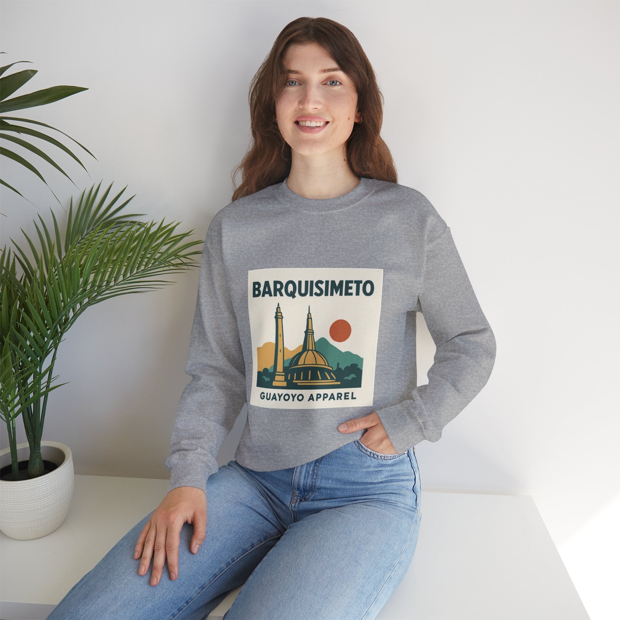 Barquisimeto Landmark Sweatshirt — Retro Cityscape Guayoyo Apparel
