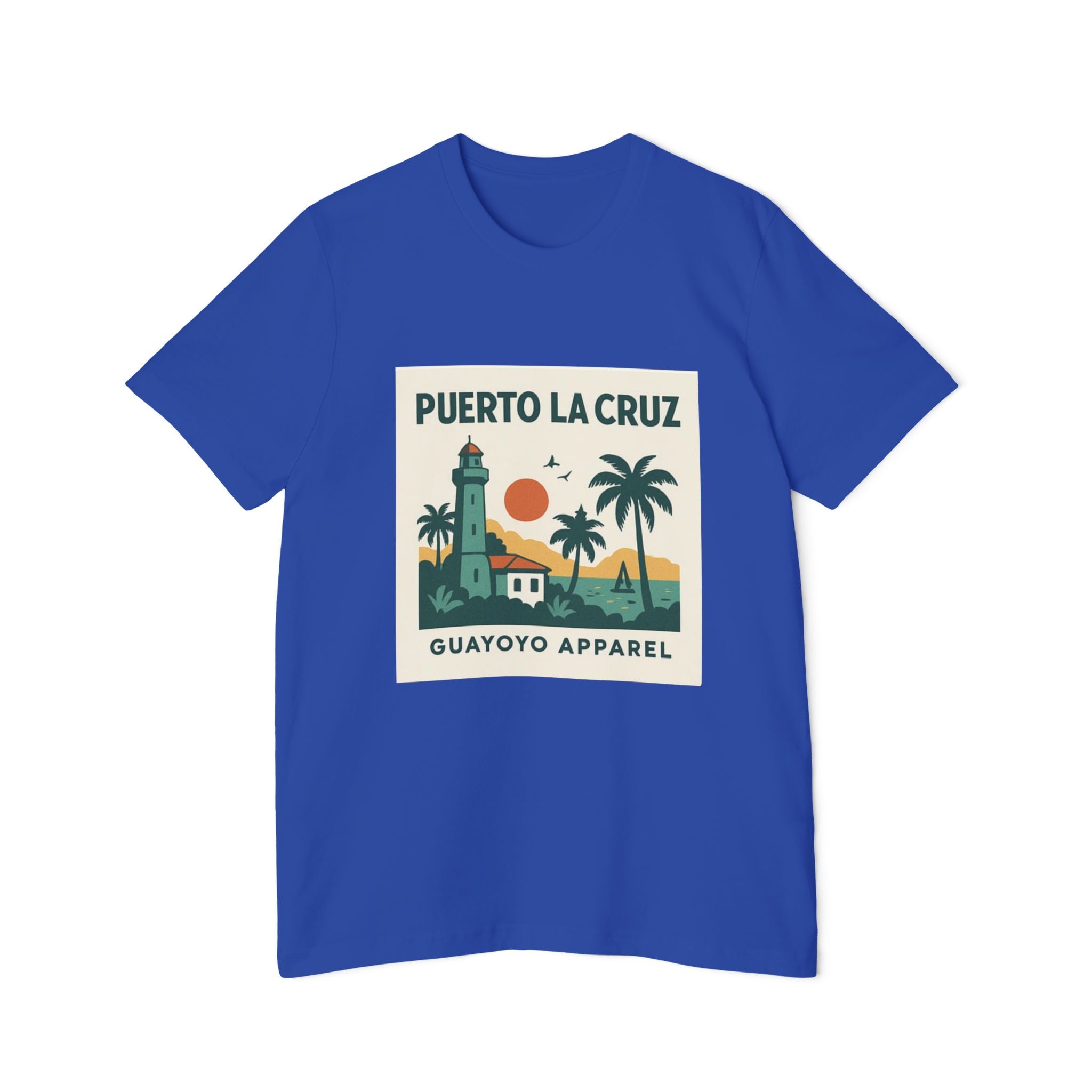 Puerto La Cruz Lighthouse T-Shirt — Retro Beach Graphic Tee by Guayoyo Apparel
