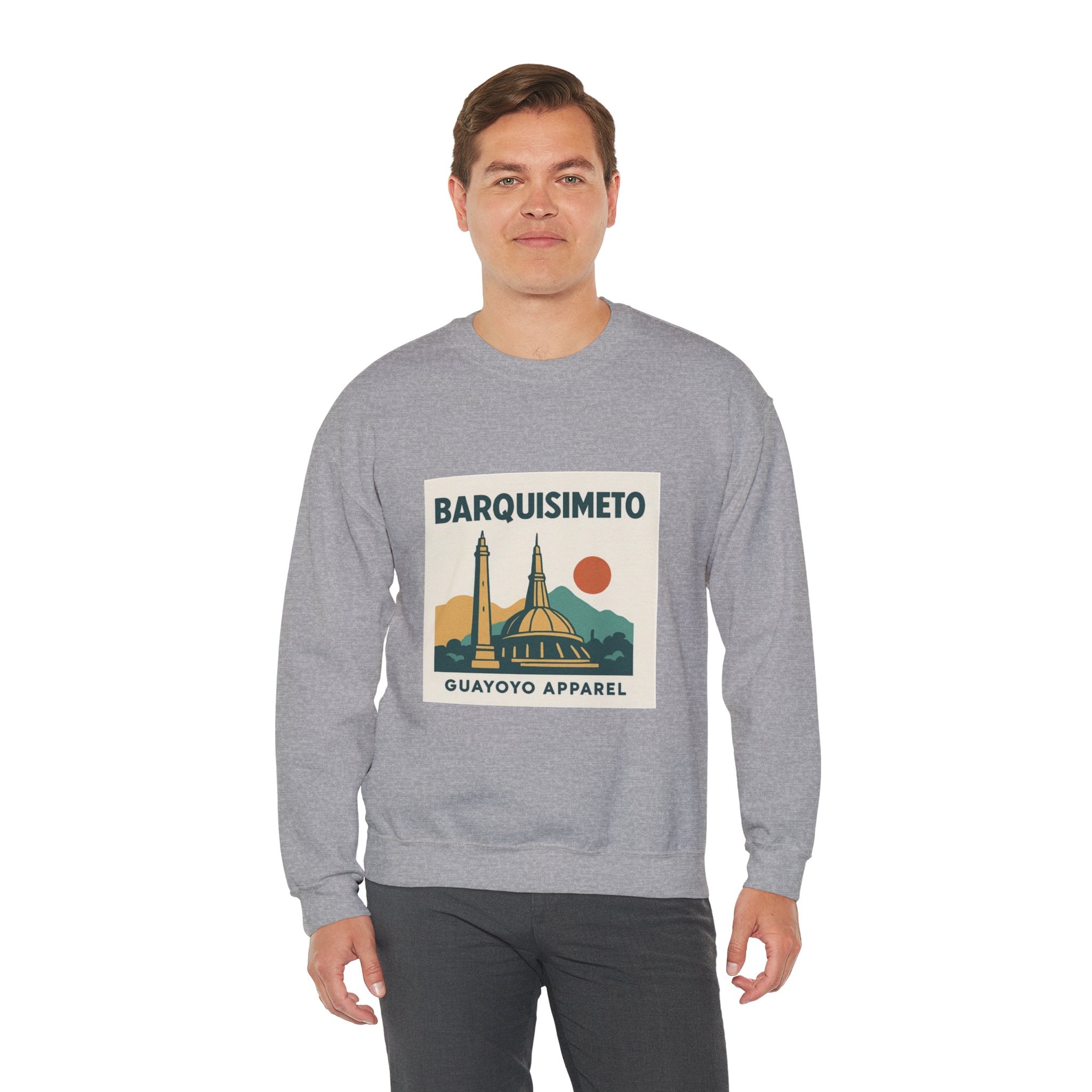 Barquisimeto Landmark Sweatshirt — Retro Cityscape Guayoyo Apparel