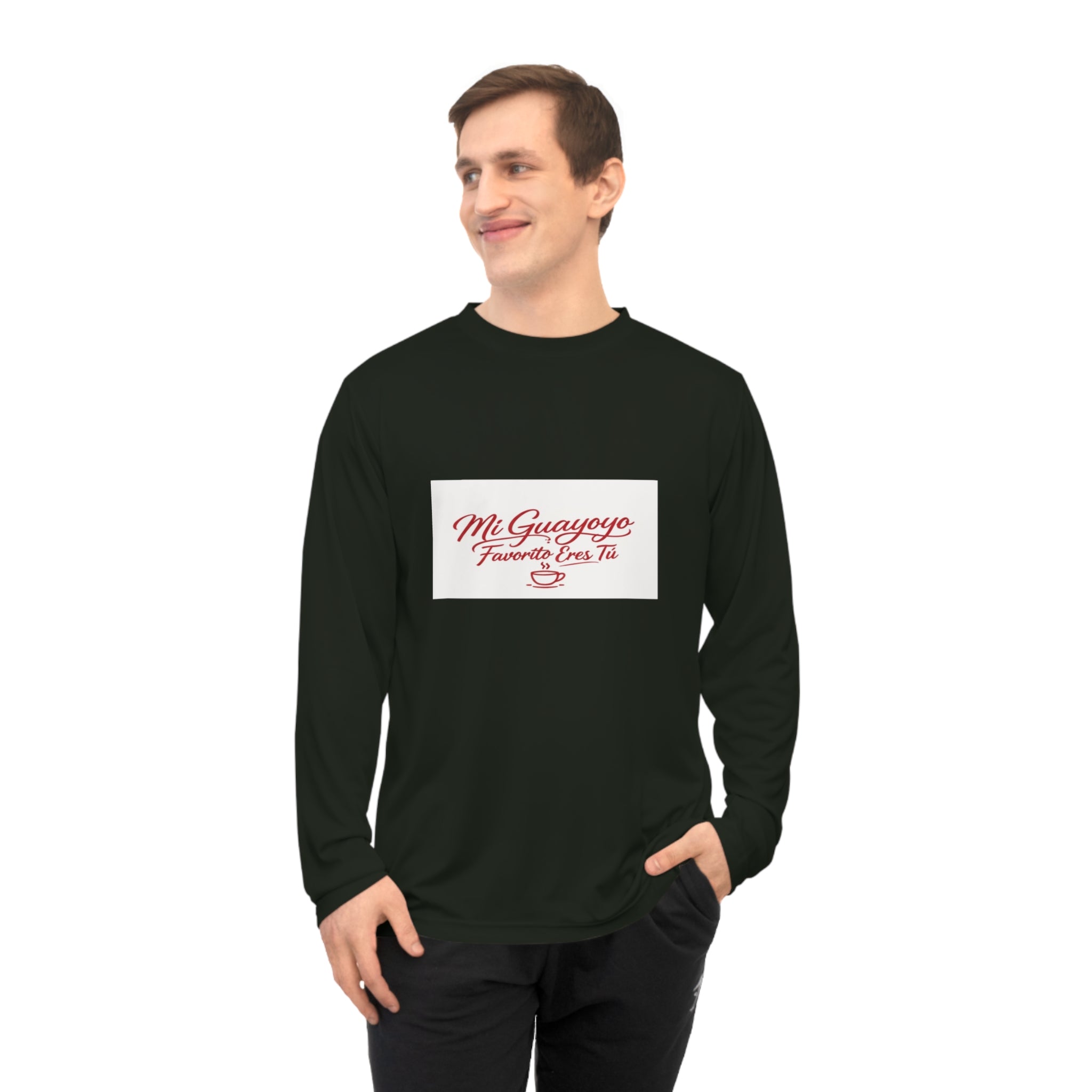 Long Sleeve Shirt — "Mi Guayoyo, Fue Na' Pa' Tí" Retro Script Performance Tee