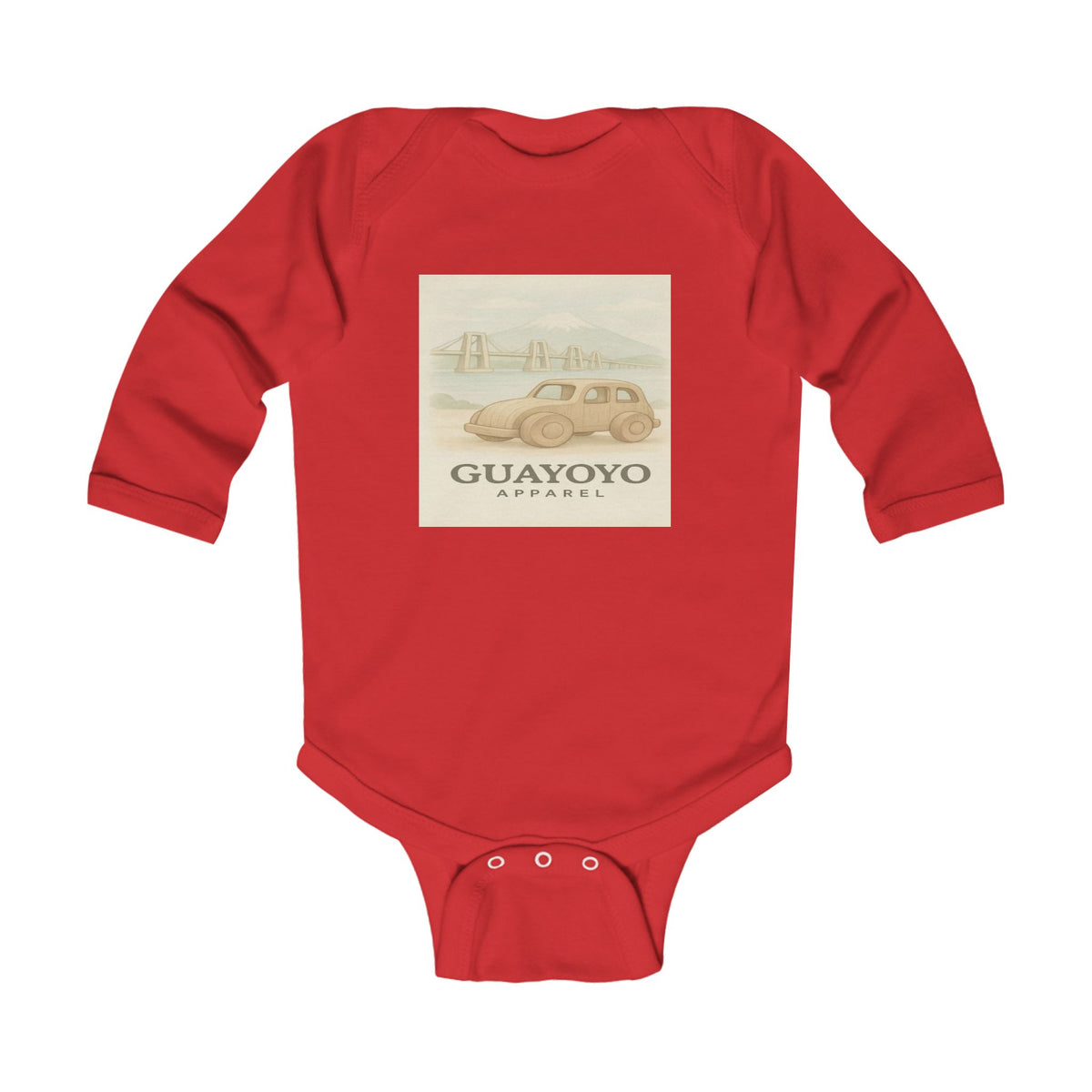 Vintage Car Infant Bodysuit — "Guayoyo Apparel" Retro Automobile Baby One-Piece