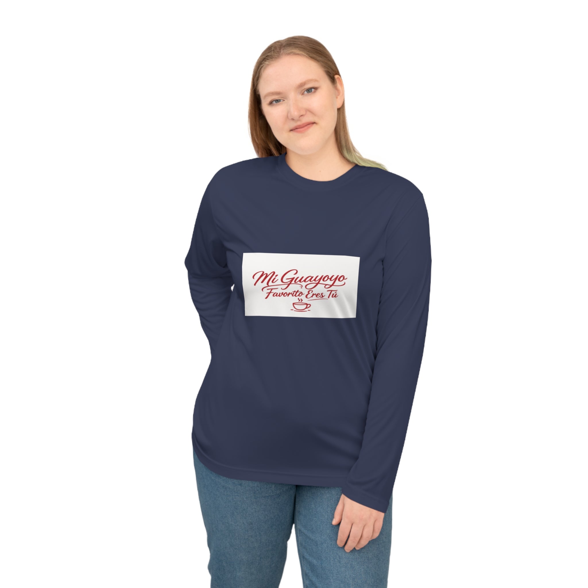 Long Sleeve Shirt — "Mi Guayoyo, Fue Na' Pa' Tí" Retro Script Performance Tee