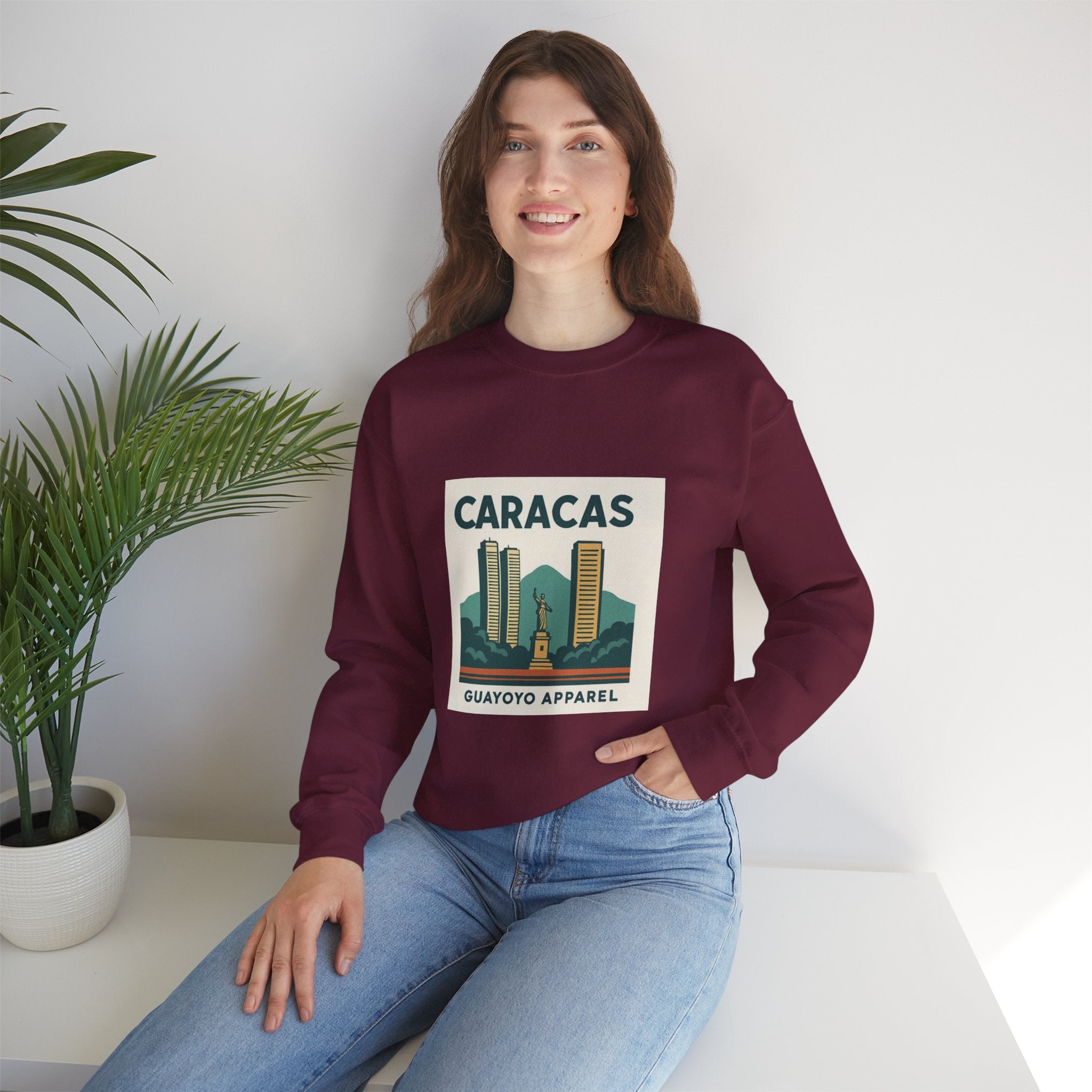 Caracas Vintage Skyline Sweatshirt — Guayoyo Apparel Crewneck