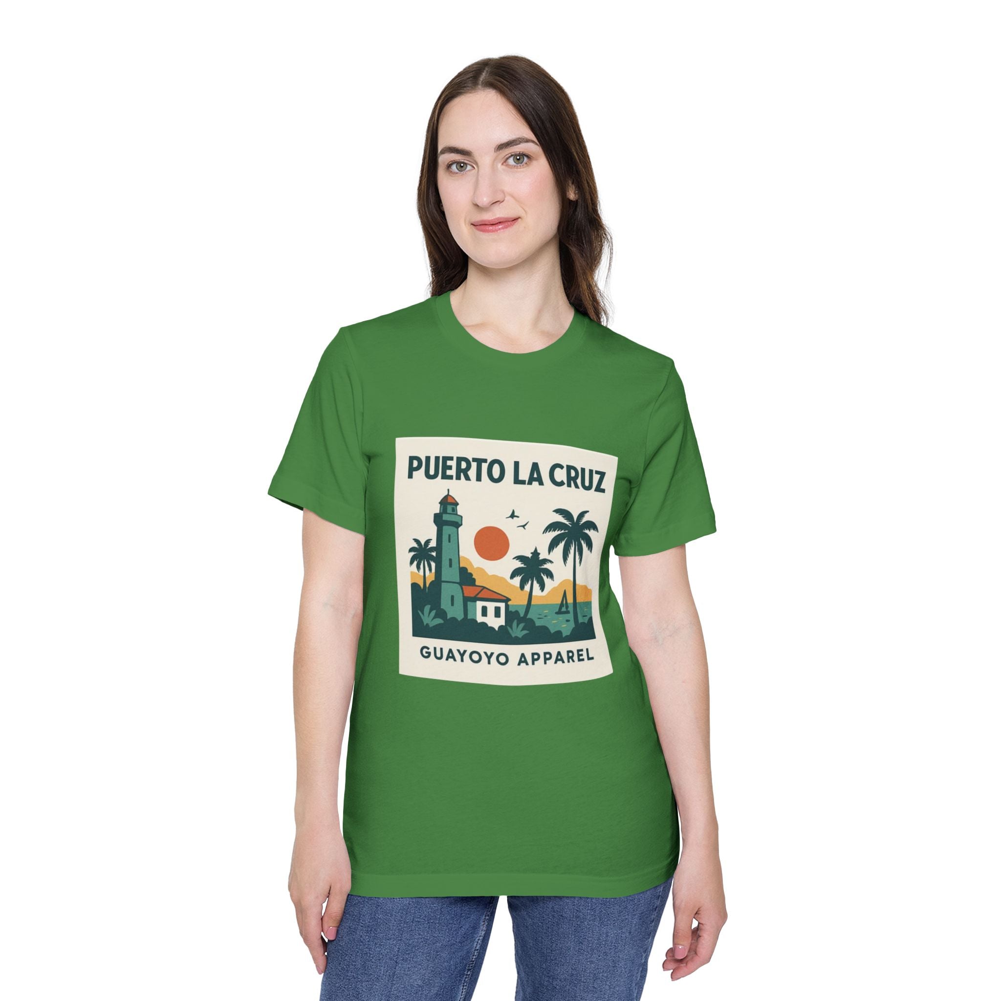 Puerto La Cruz Lighthouse T-Shirt — Retro Beach Graphic Tee by Guayoyo Apparel