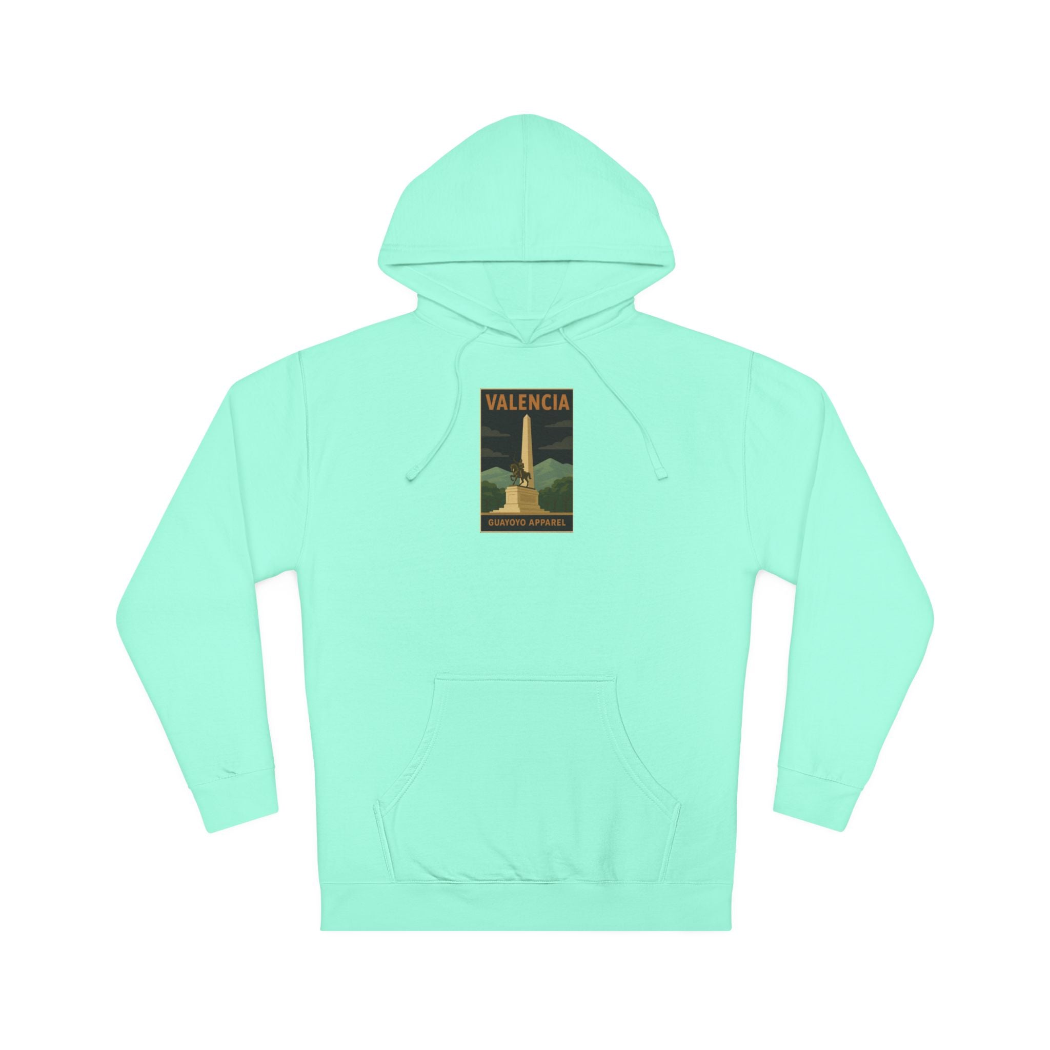 Valencia Vintage Travel Hoodie — Retro Palm & Monument Graphic
