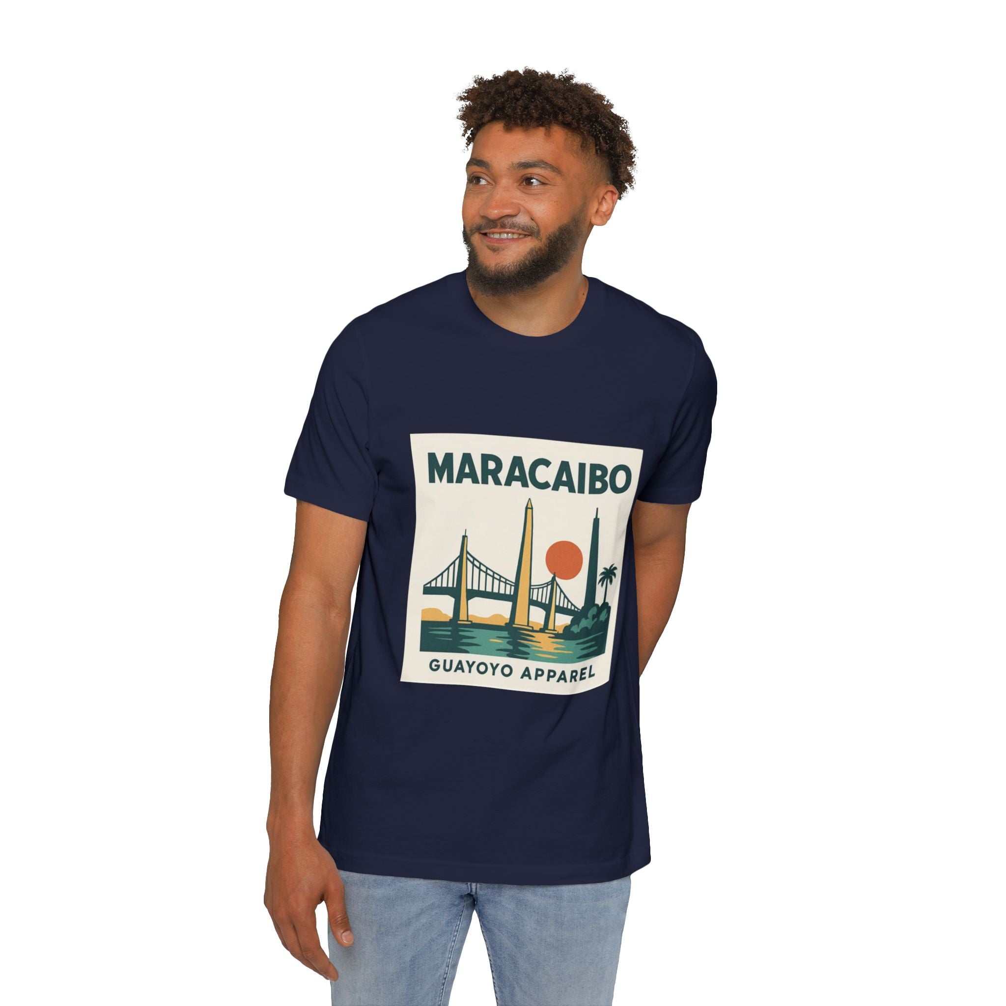 Maracaibo Retro Travel T-Shirt — Vintage Sunset Bridge Design