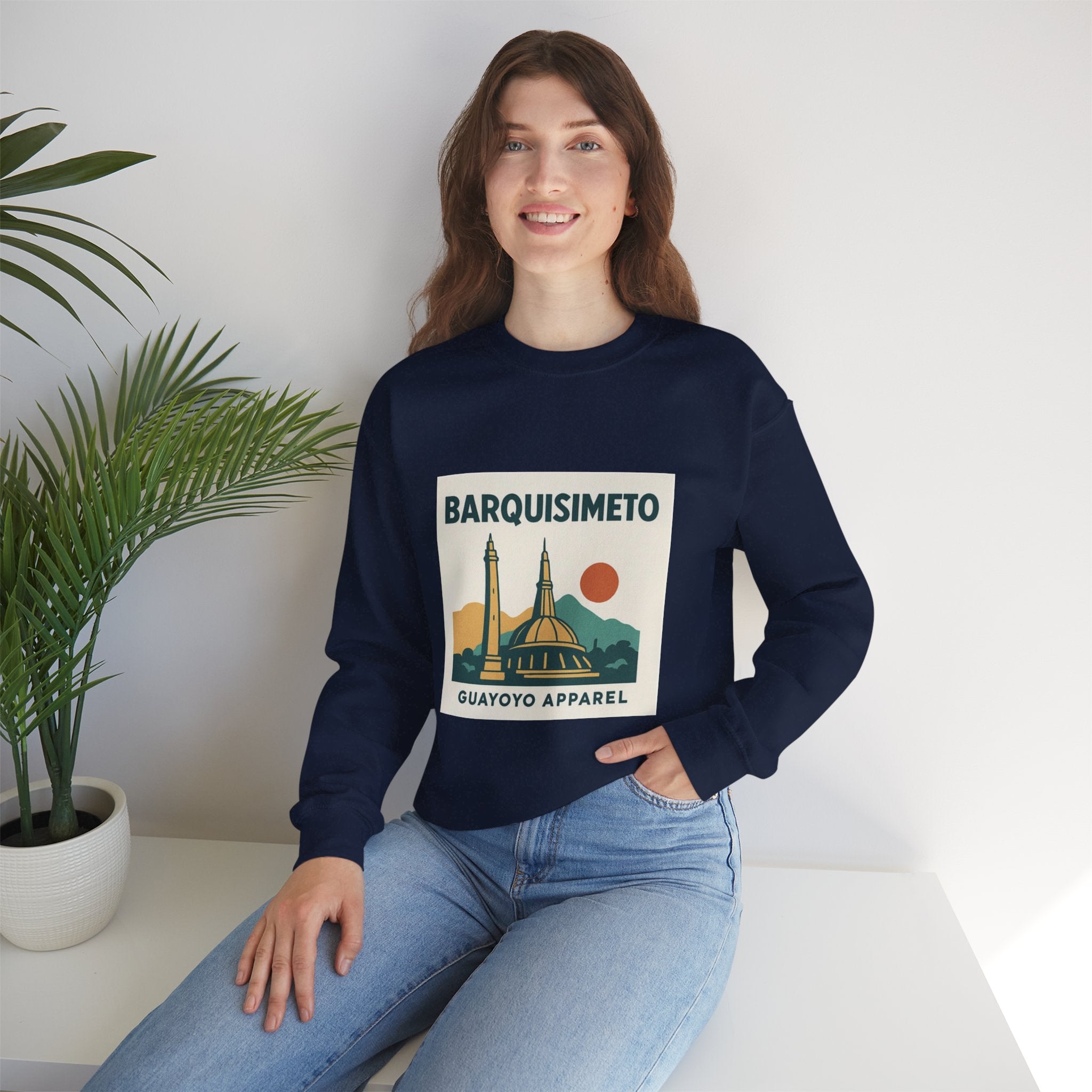 Barquisimeto Landmark Sweatshirt — Retro Cityscape Guayoyo Apparel