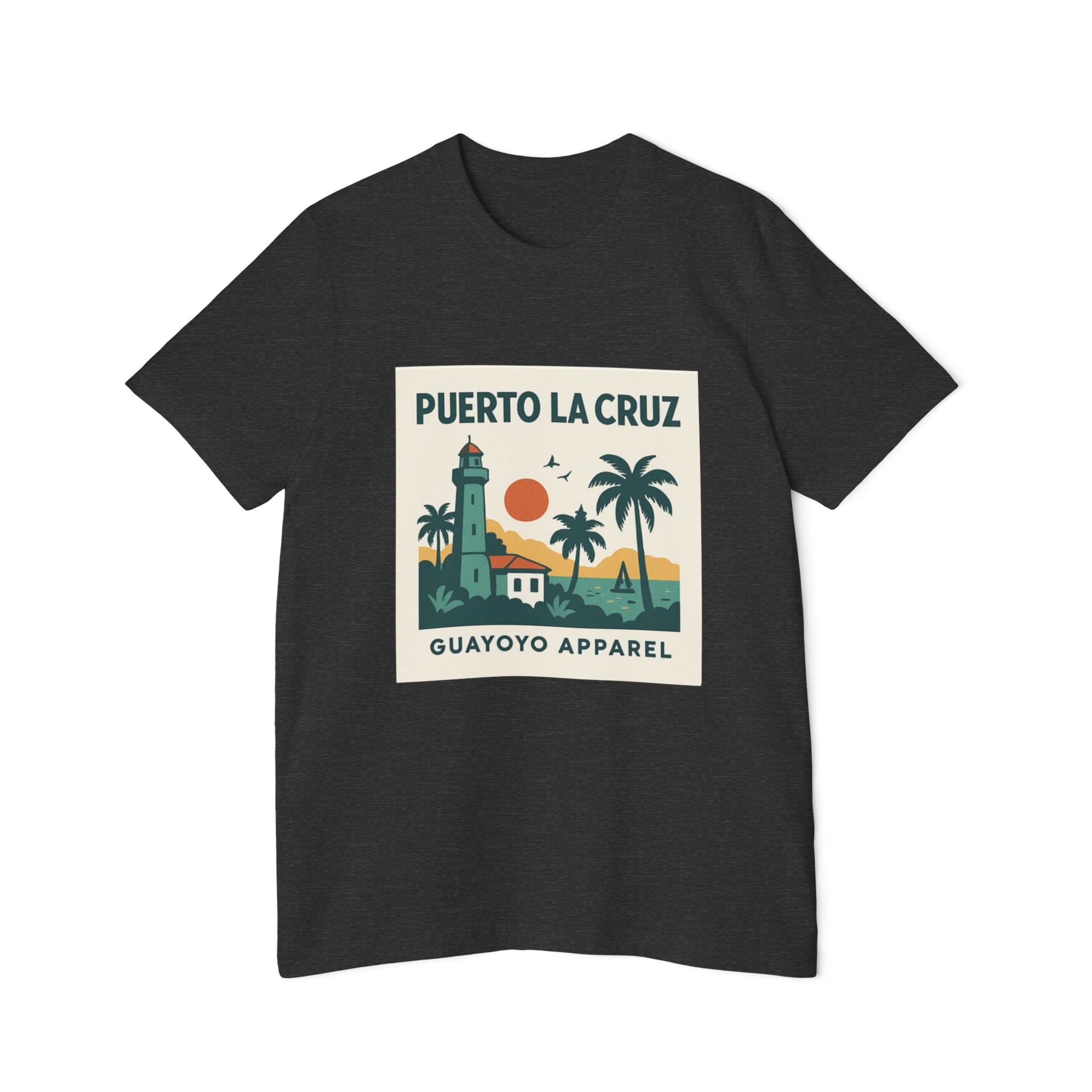 Puerto La Cruz Lighthouse T-Shirt — Retro Beach Graphic Tee by Guayoyo Apparel