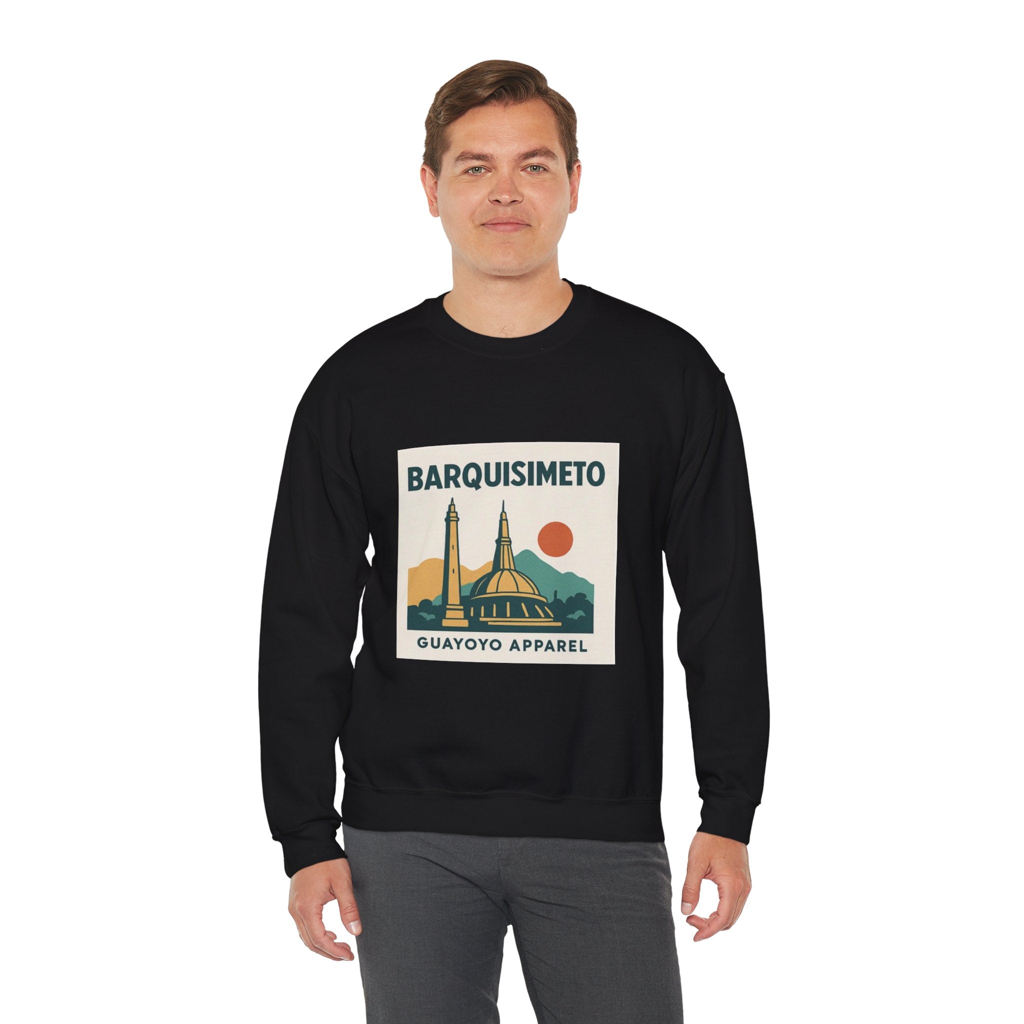 Barquisimeto Landmark Sweatshirt — Retro Cityscape Guayoyo Apparel