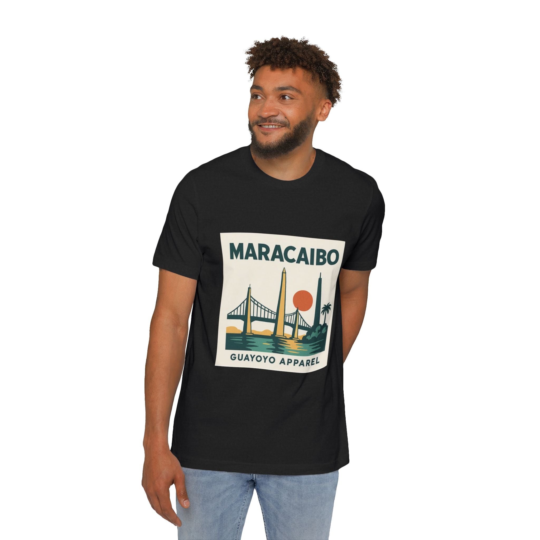 Maracaibo Retro Travel T-Shirt — Vintage Sunset Bridge Design