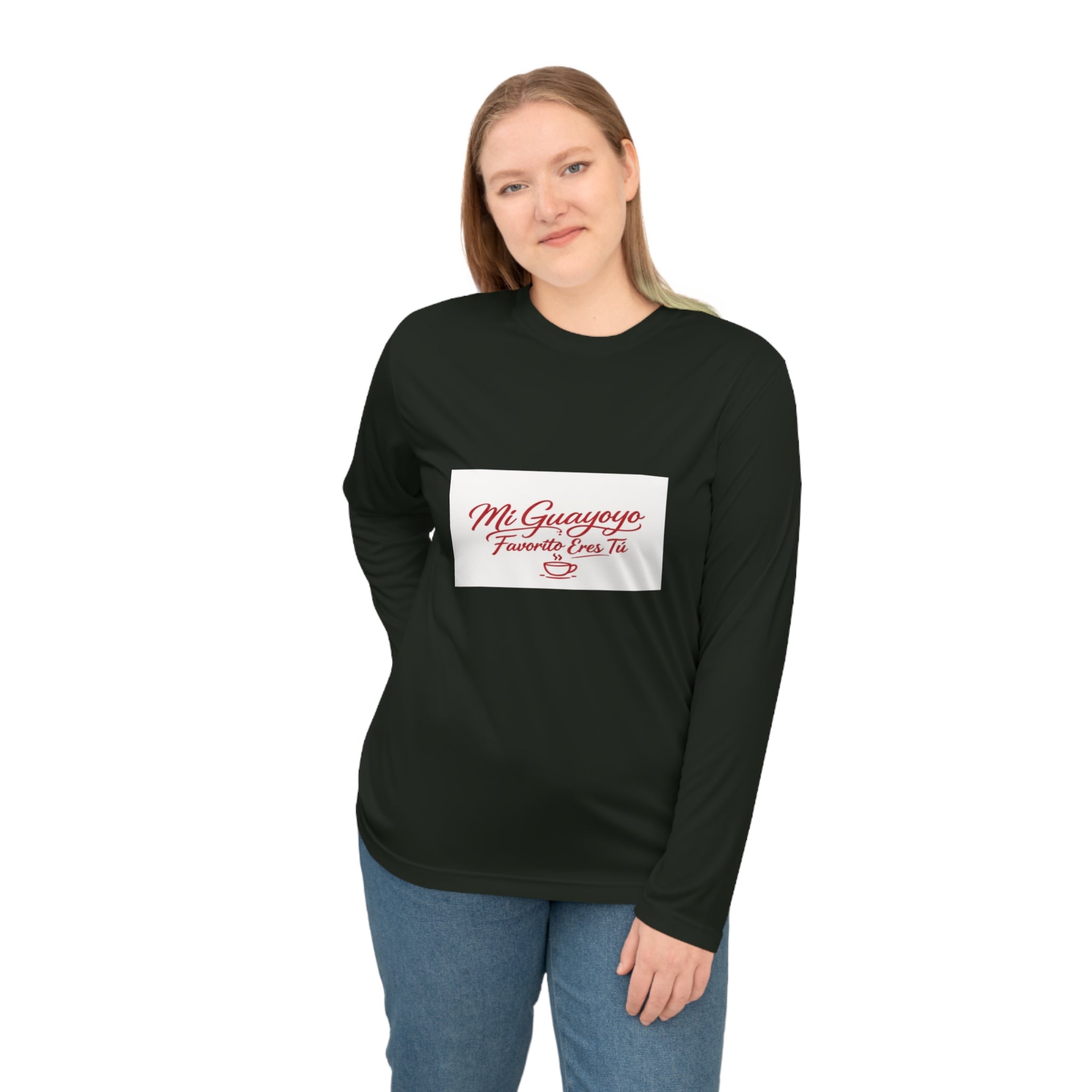 Long Sleeve Shirt — "Mi Guayoyo, Fue Na' Pa' Tí" Retro Script Performance Tee