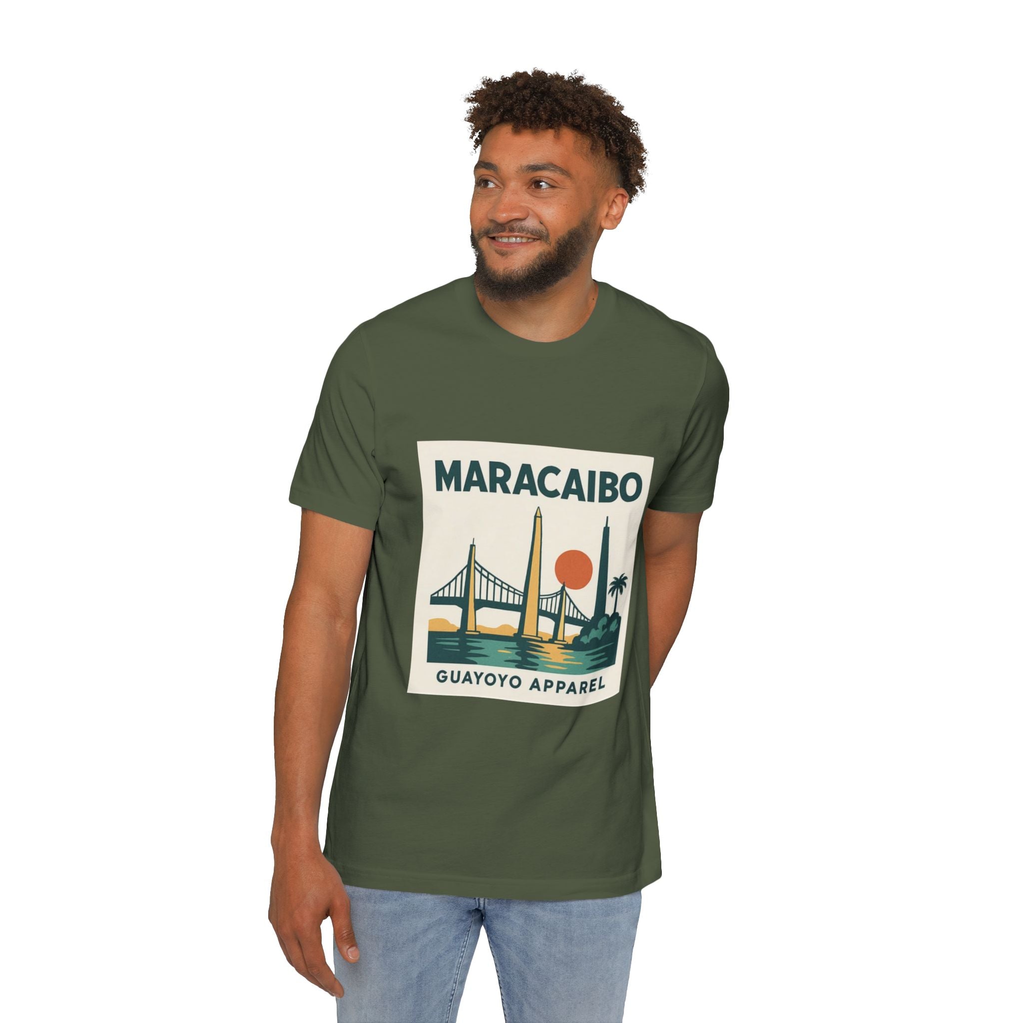 Maracaibo Retro Travel T-Shirt — Vintage Sunset Bridge Design