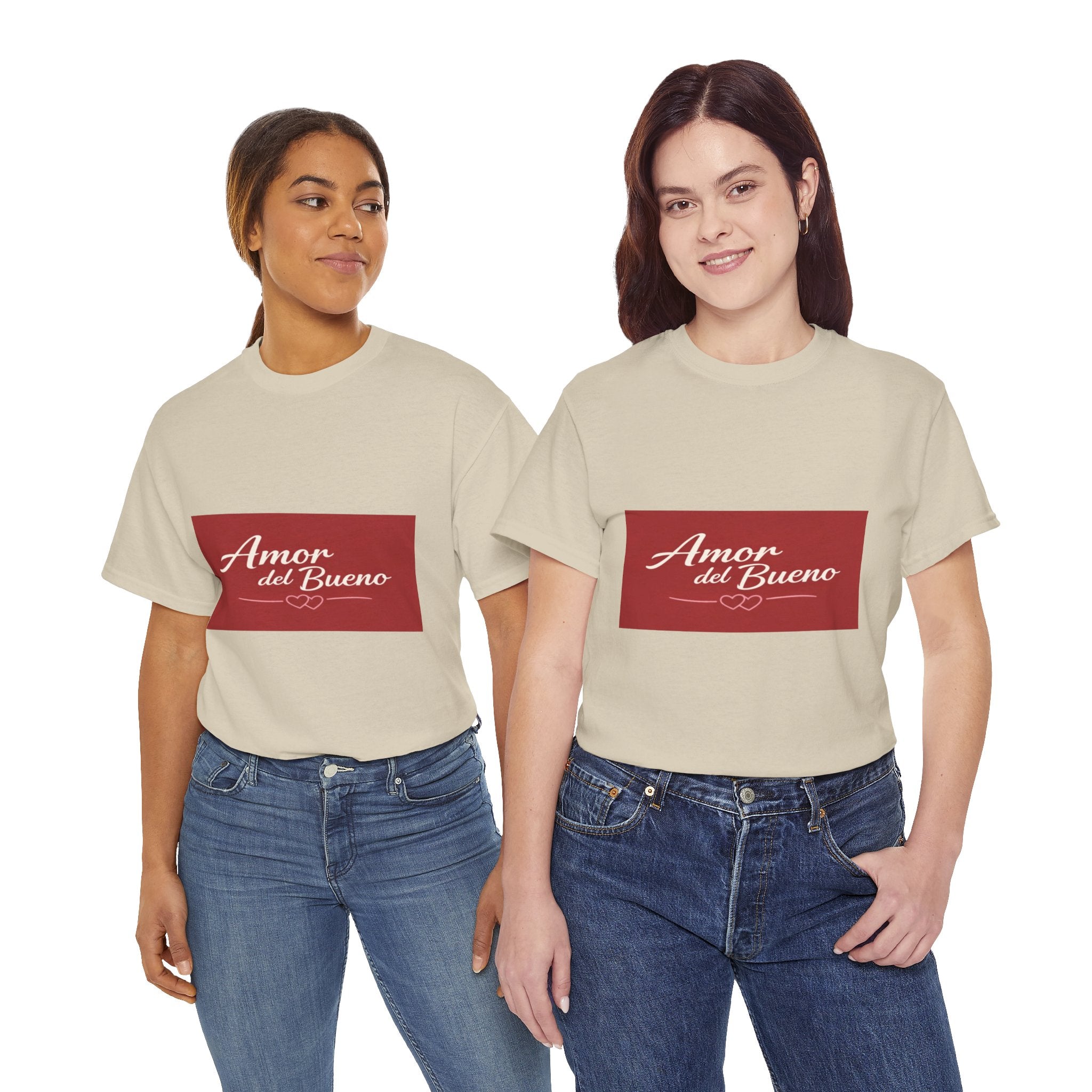 Amor del Bueno Script Tee — Romantic Spanish Love T-Shirt
