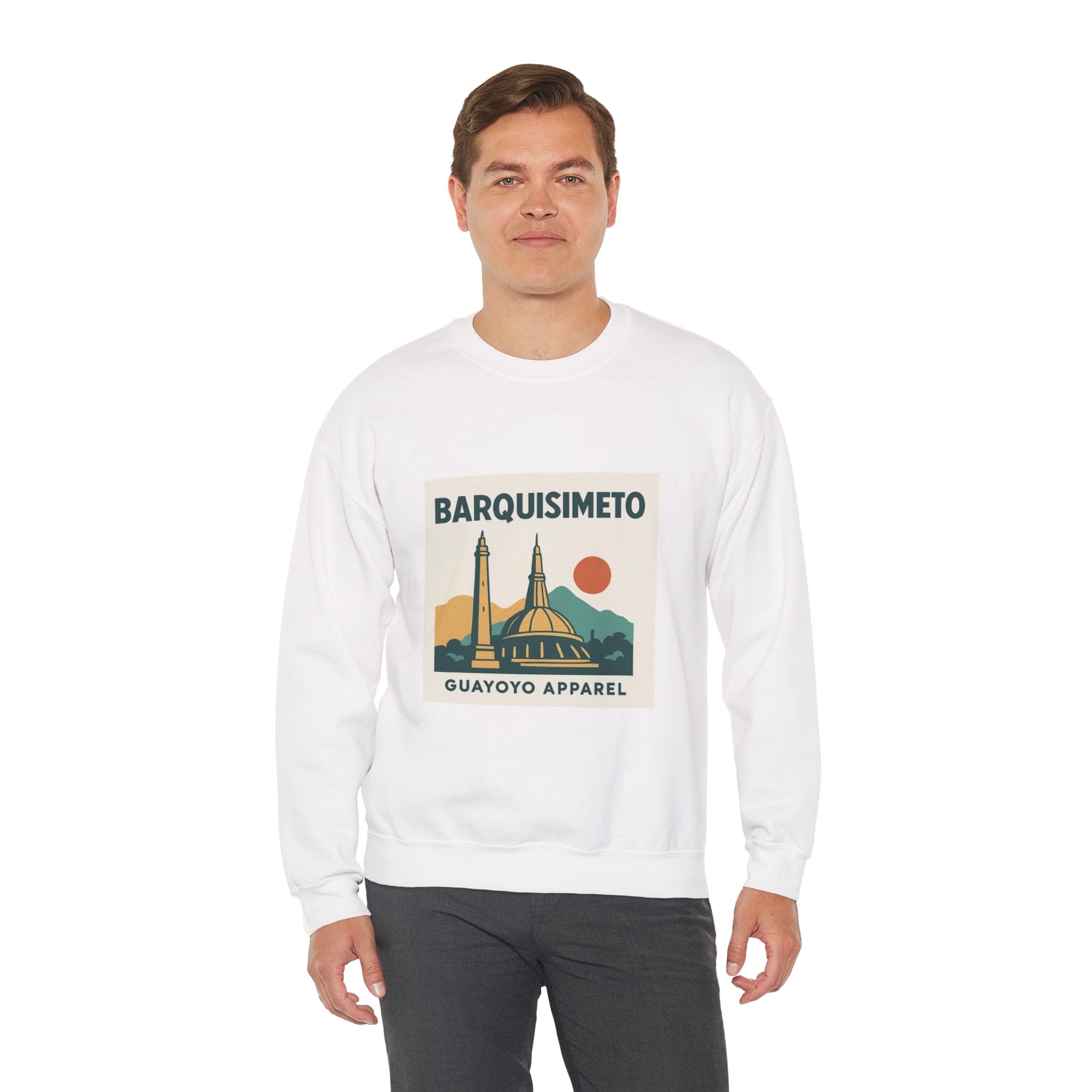 Barquisimeto Landmark Sweatshirt — Retro Cityscape Guayoyo Apparel