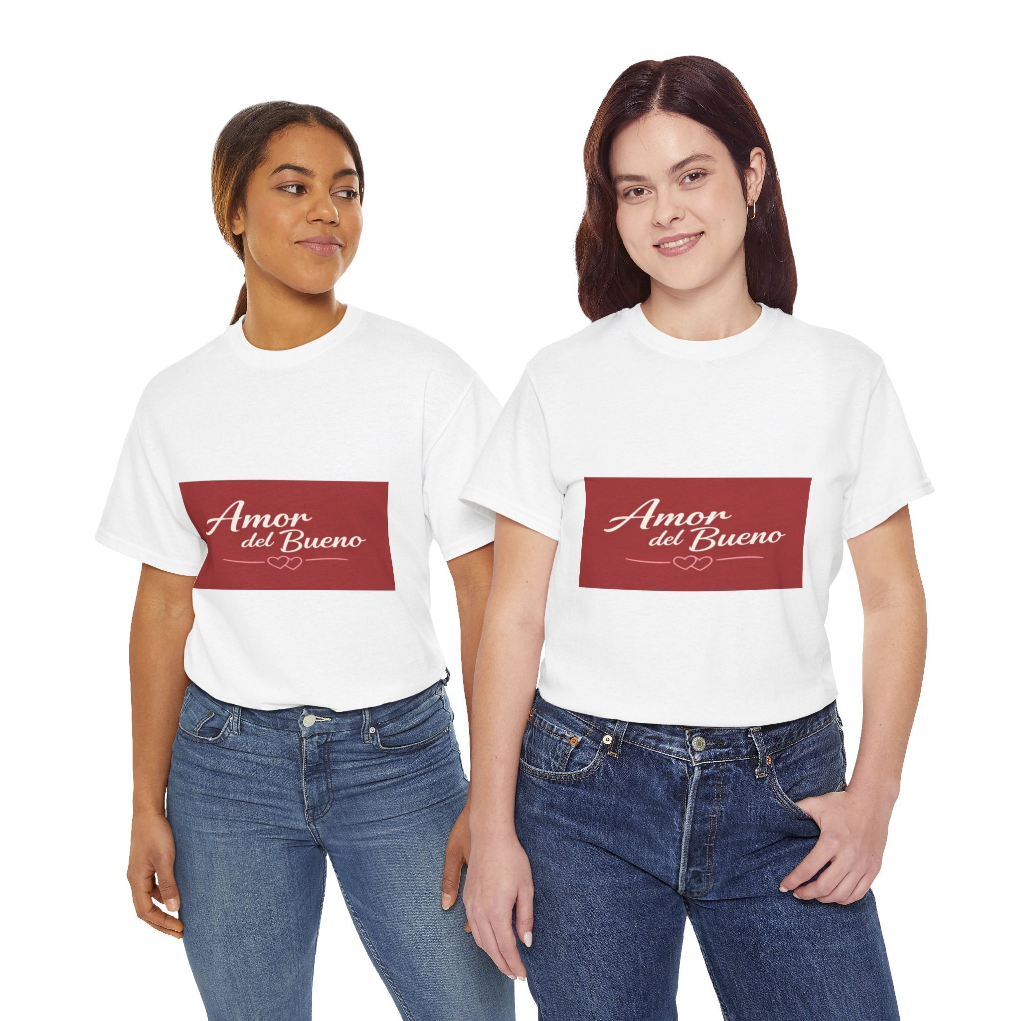 Amor del Bueno Script Tee — Romantic Spanish Love T-Shirt