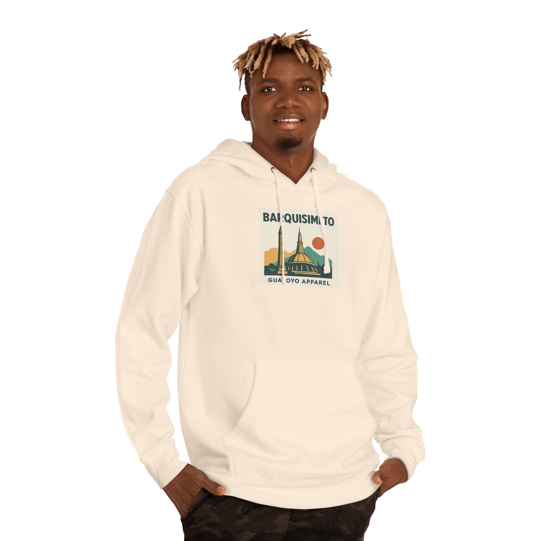 Barquisimeto Retro Skyline Hoodie — Venezuela Travel Vintage Graphic Hooded Sweatshirt