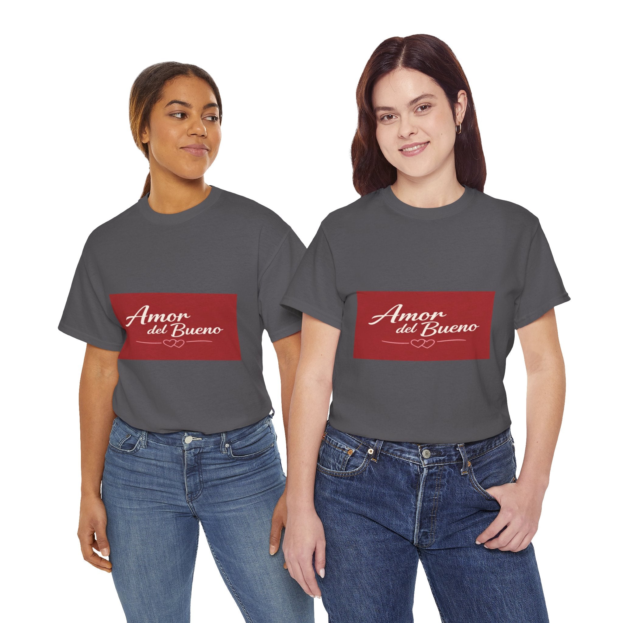 Amor del Bueno Script Tee — Romantic Spanish Love T-Shirt