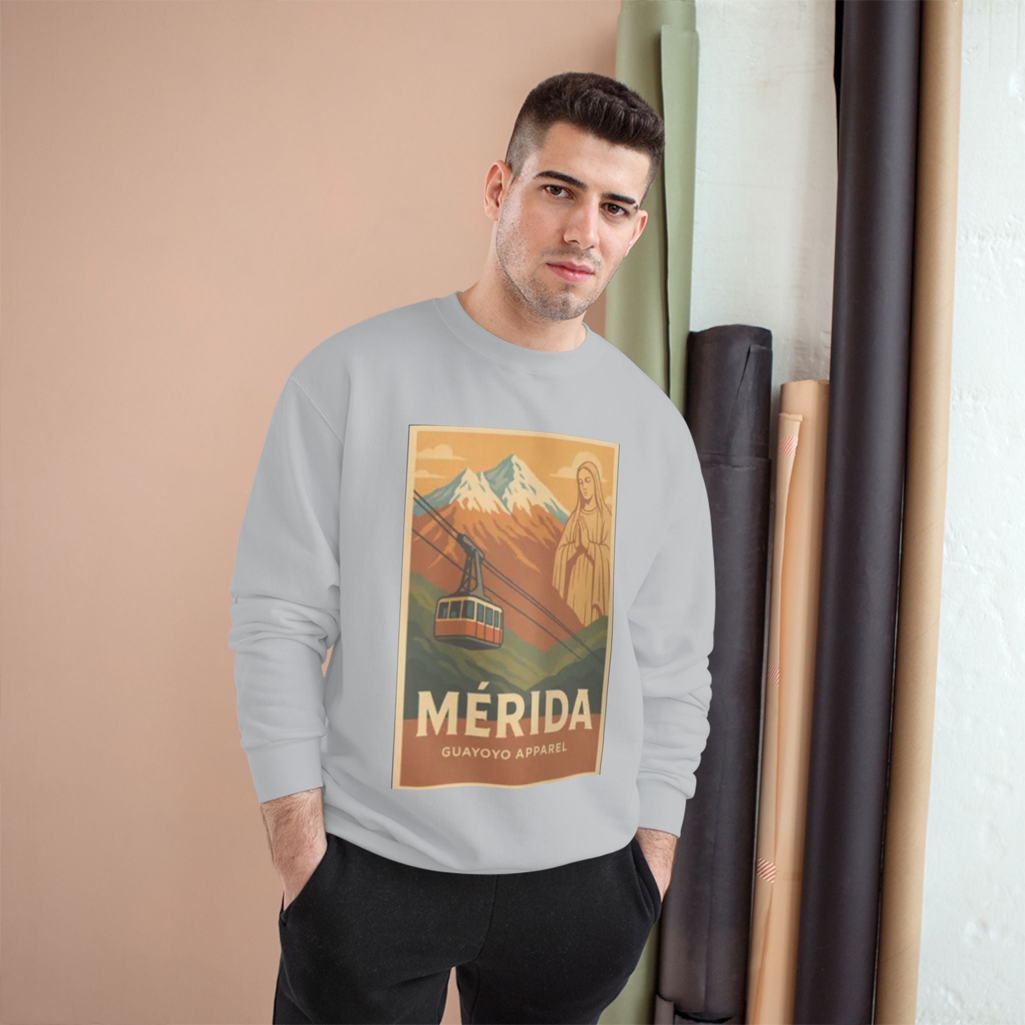 Mérida Retro Travel Sweatshirt — Vintage Mountain Cable Car Graphic