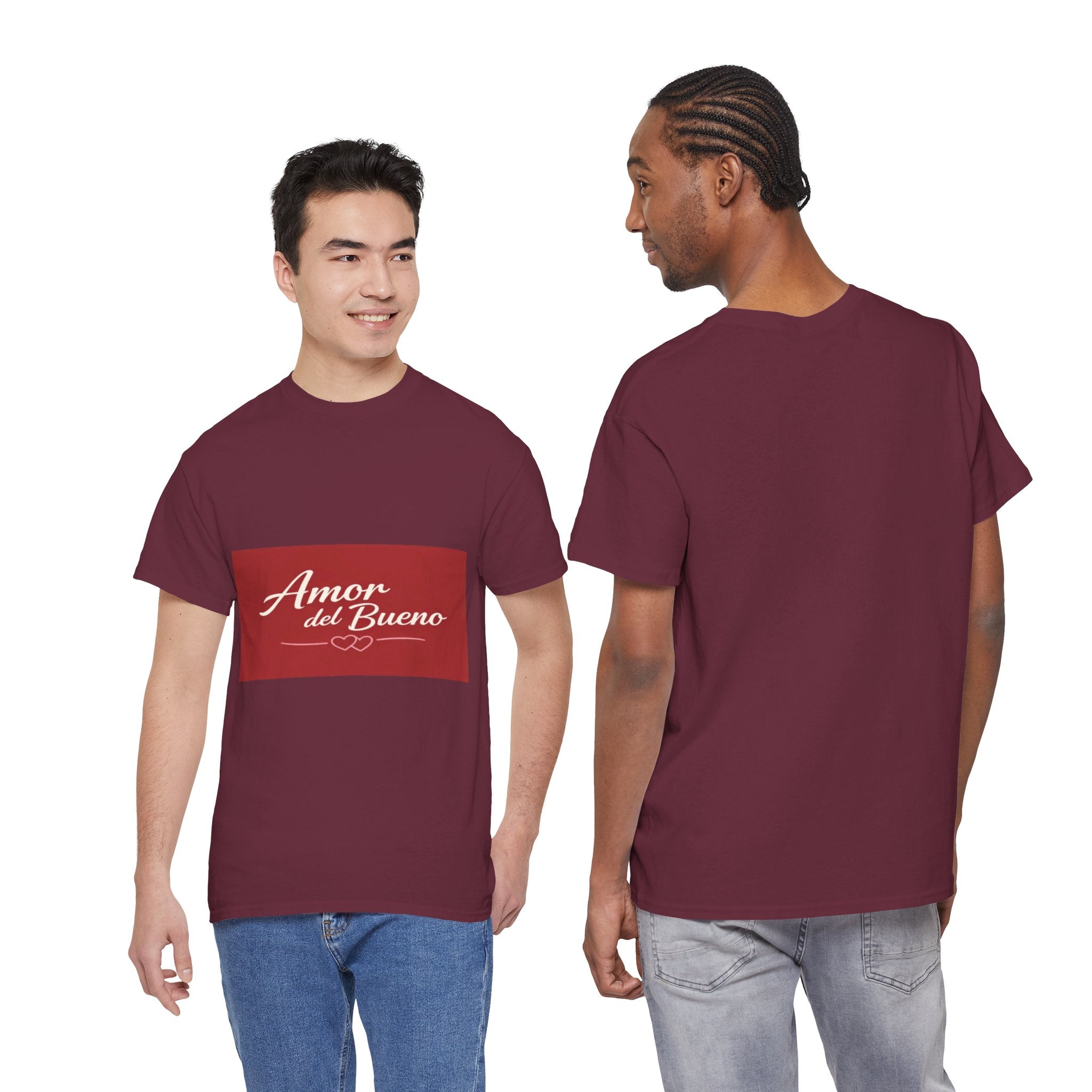 Amor del Bueno Script Tee — Romantic Spanish Love T-Shirt