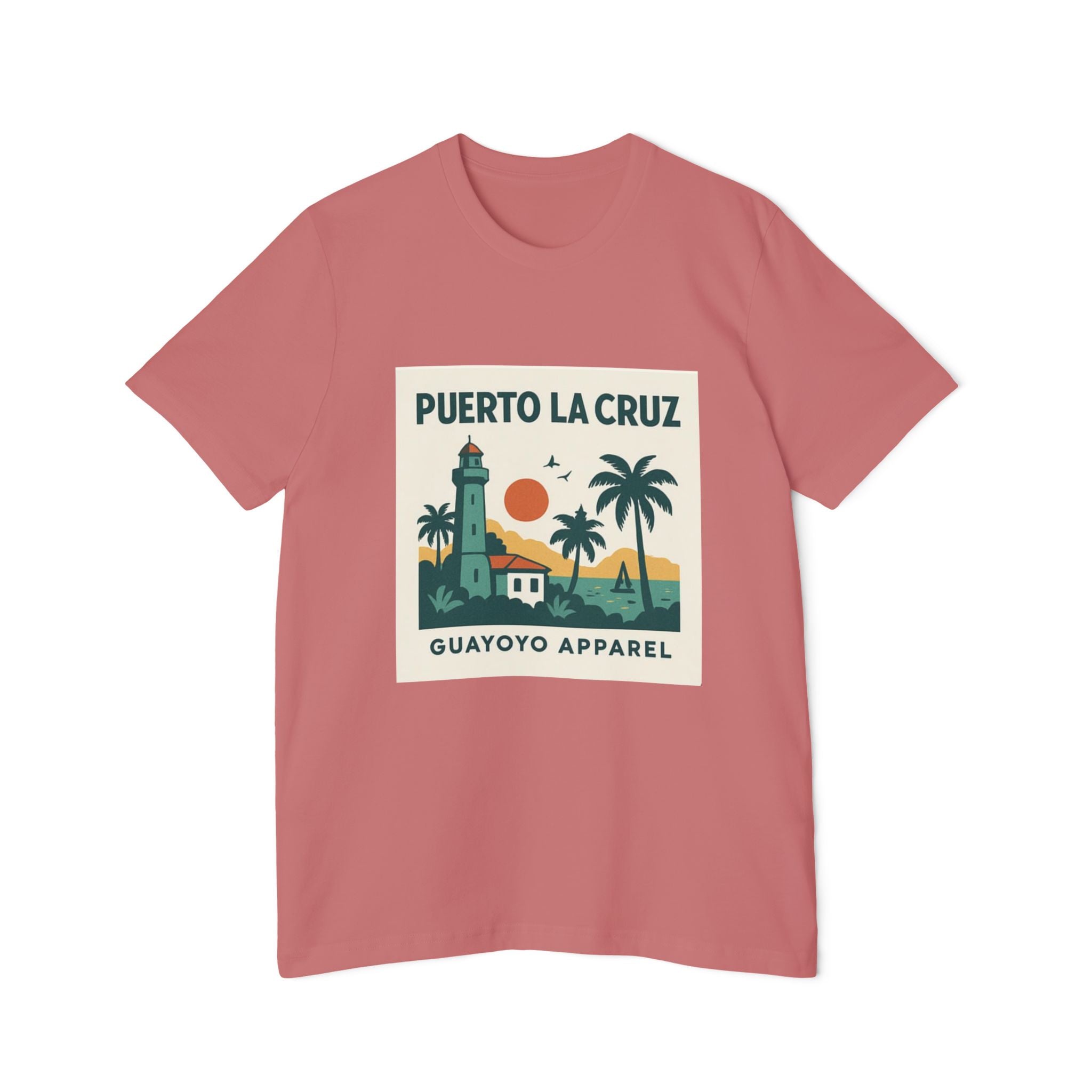 Puerto La Cruz Lighthouse T-Shirt — Retro Beach Graphic Tee by Guayoyo Apparel
