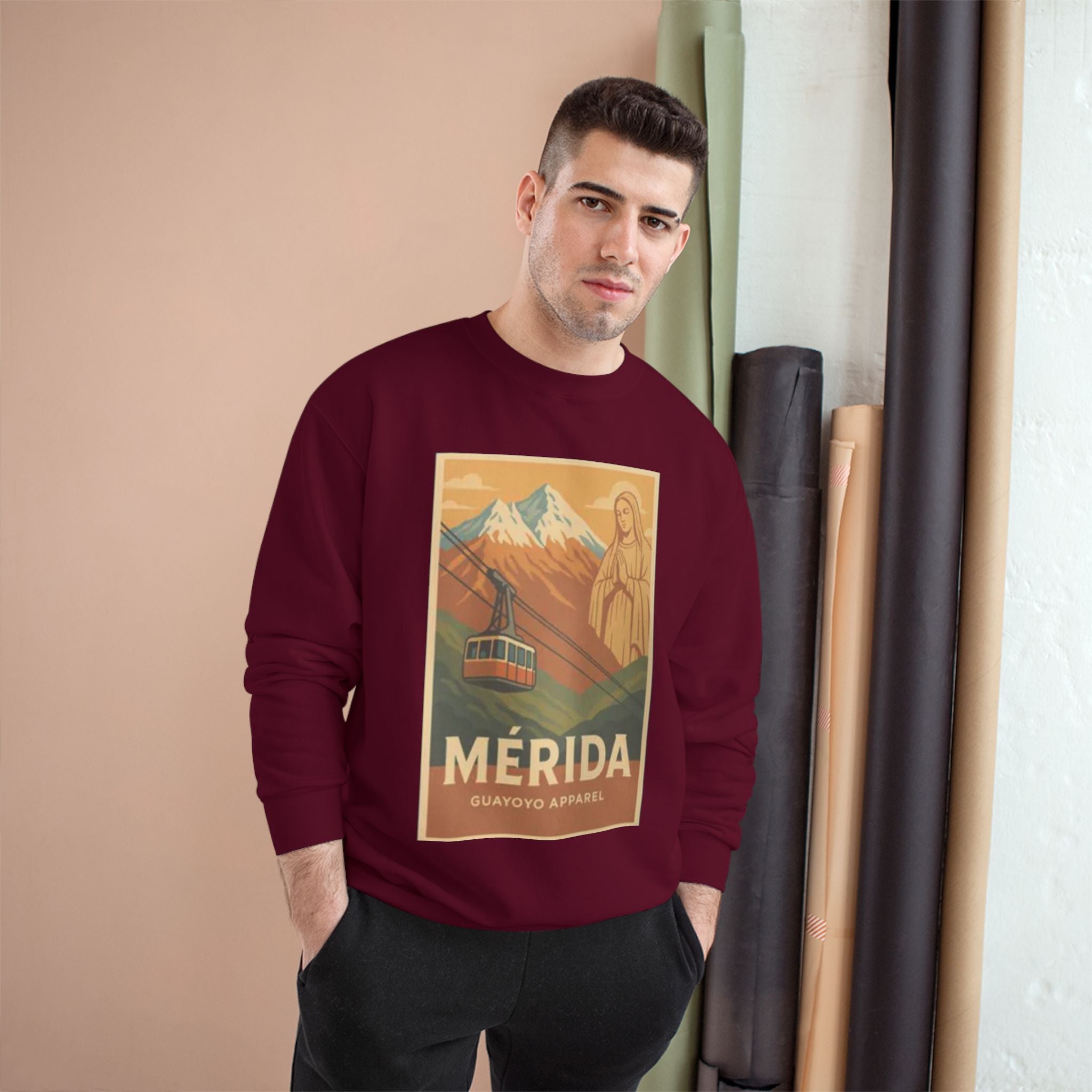 Mérida Retro Travel Sweatshirt — Vintage Mountain Cable Car Graphic