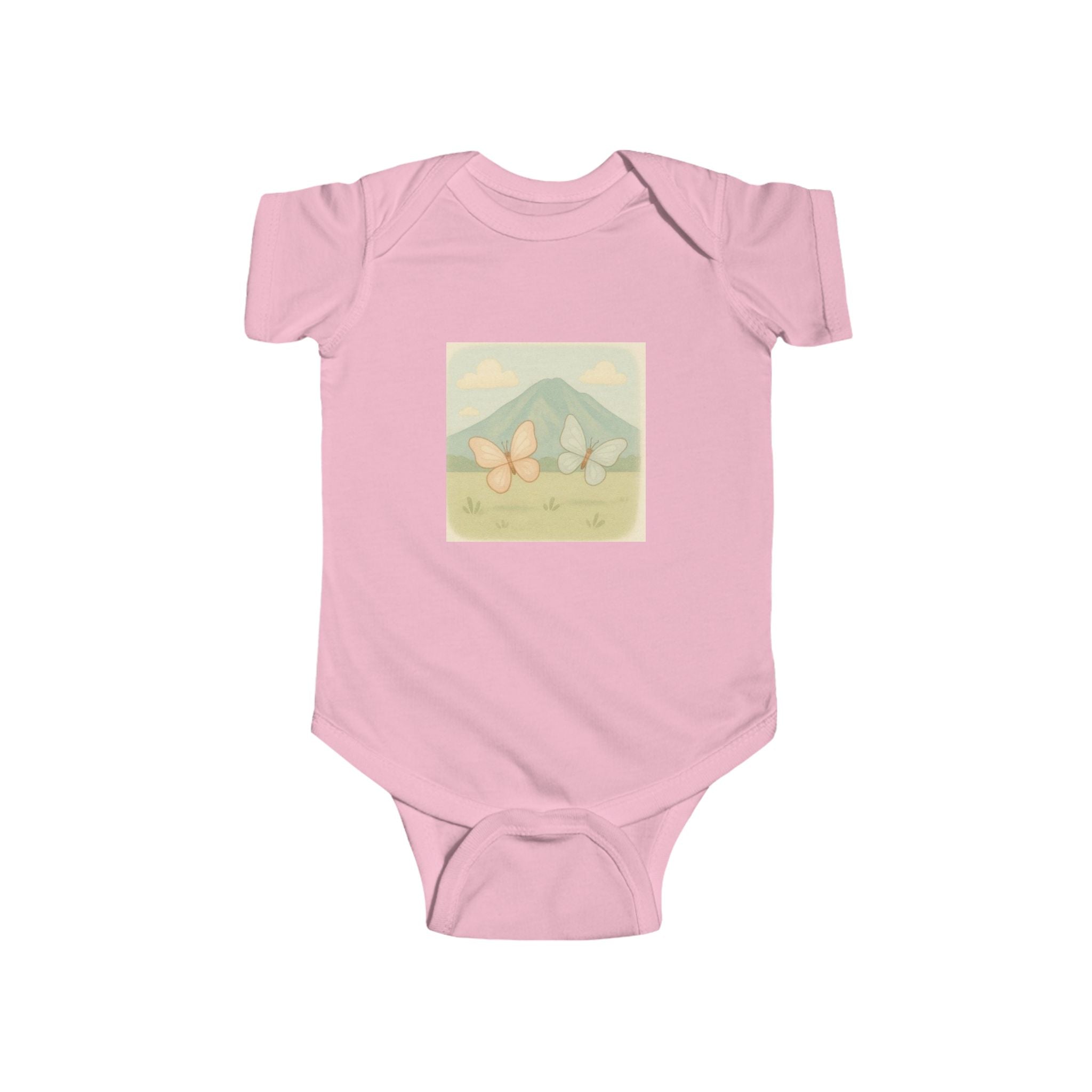 Infant Bodysuit — Pastel Mountain Butterfly Baby Onesie