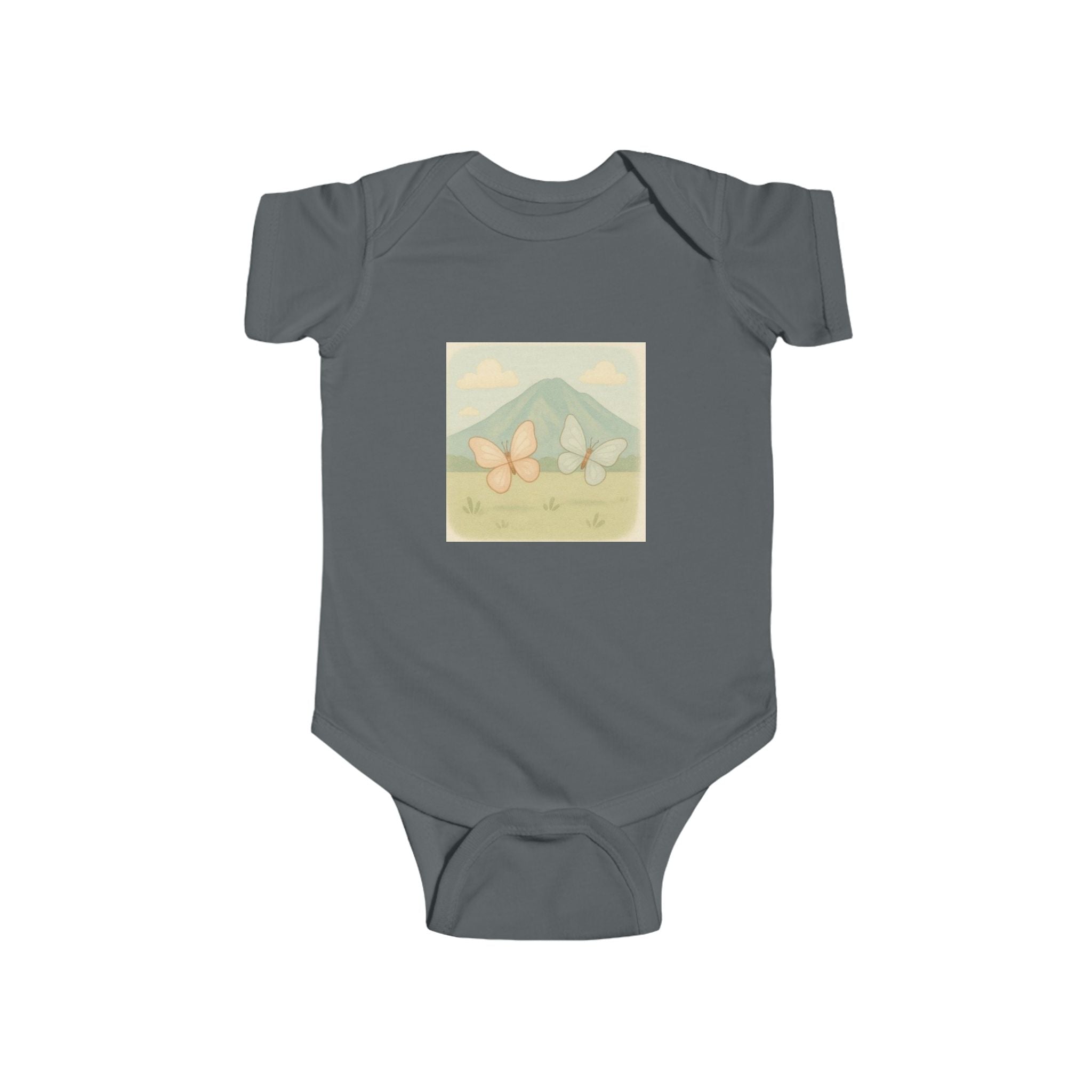 Infant Bodysuit — Pastel Mountain Butterfly Baby Onesie