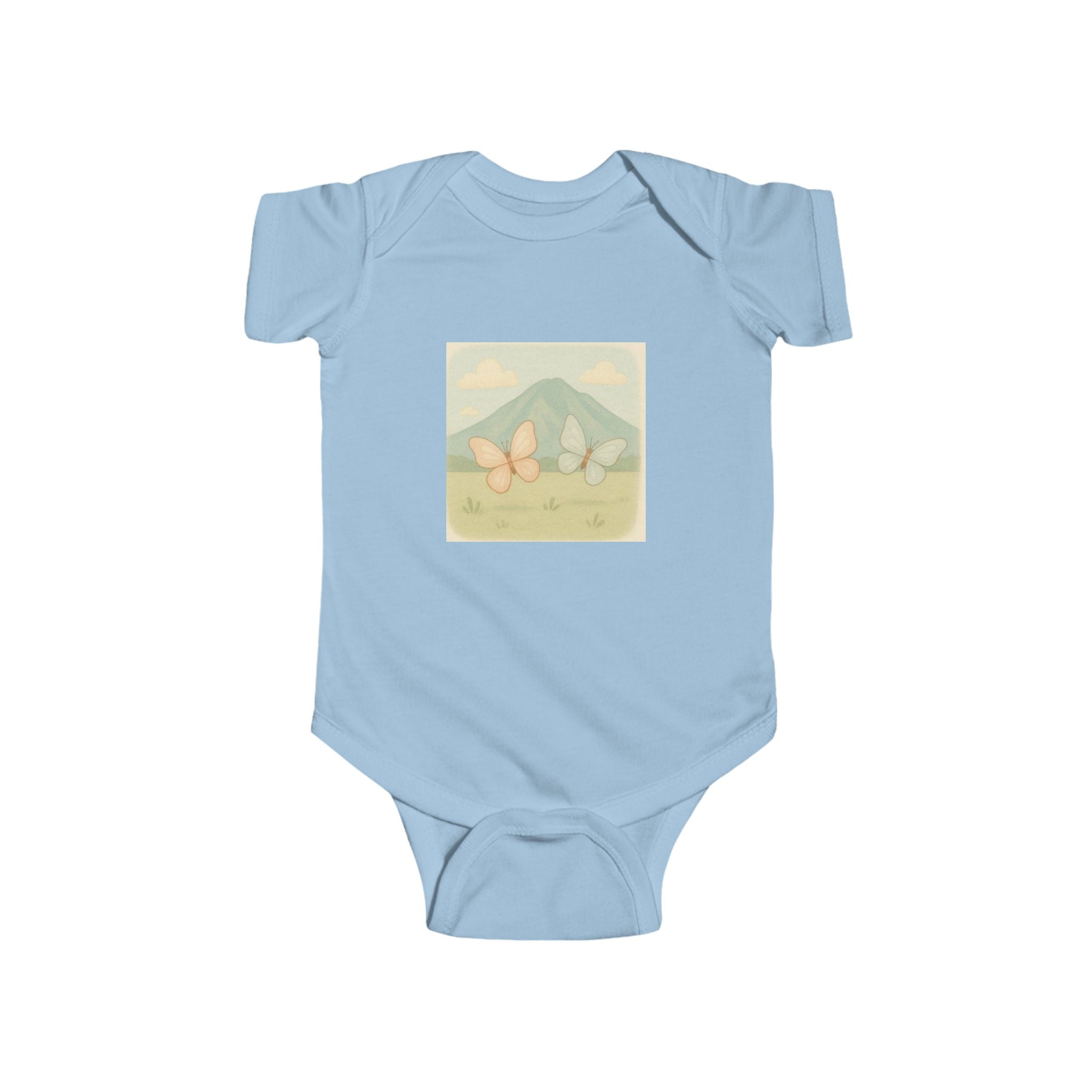 Infant Bodysuit — Pastel Mountain Butterfly Baby Onesie