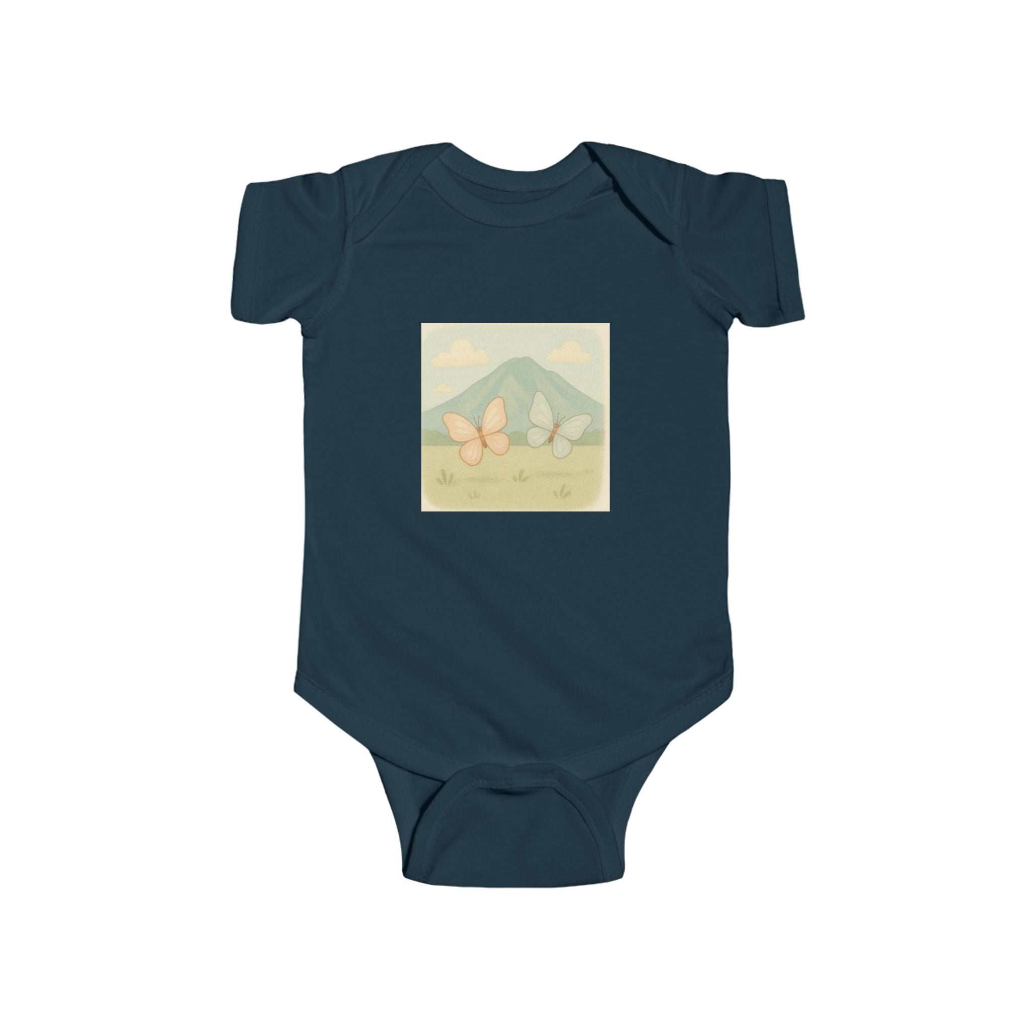 Infant Bodysuit — Pastel Mountain Butterfly Baby Onesie