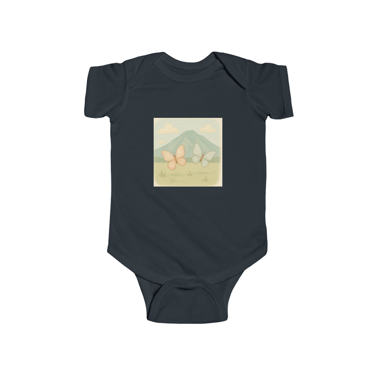 Infant Bodysuit — Pastel Mountain Butterfly Baby Onesie