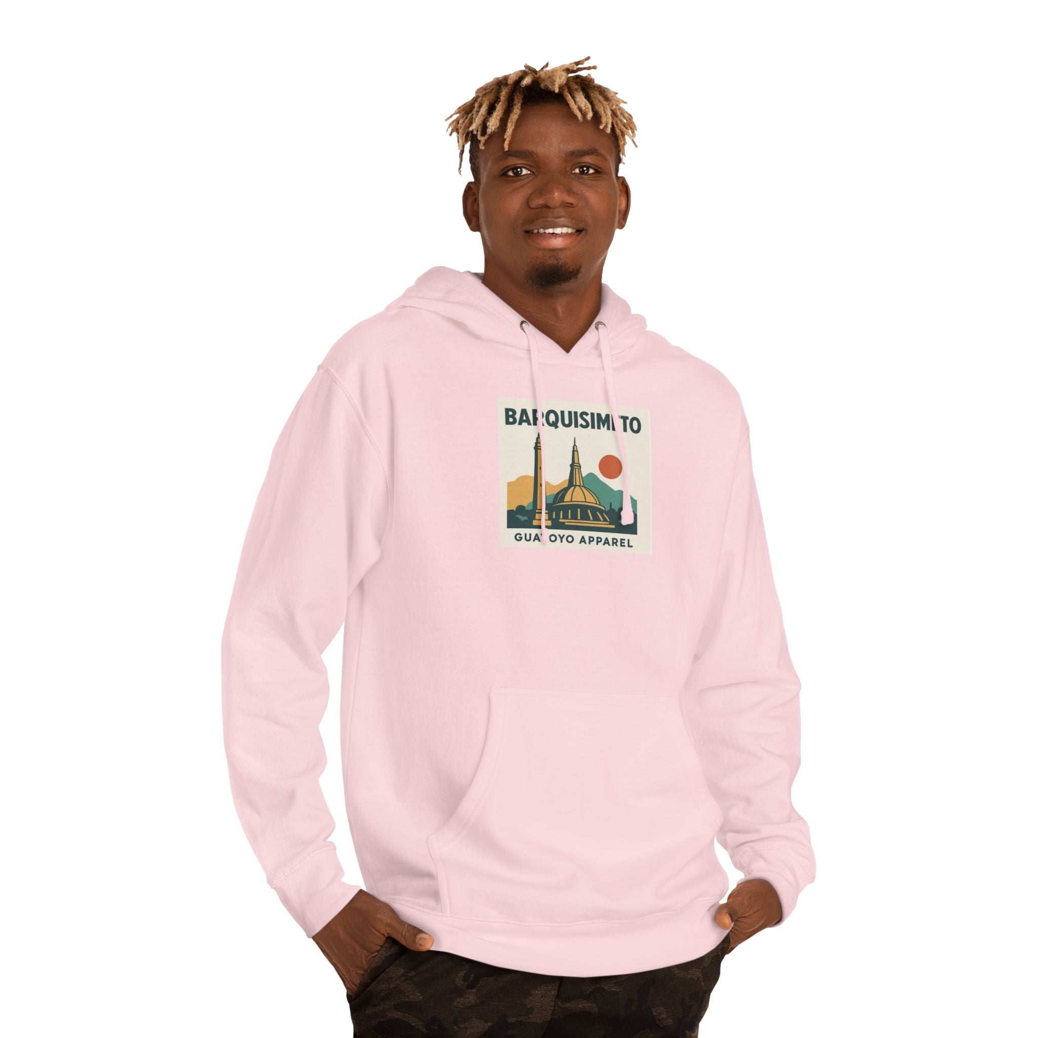 Barquisimeto Retro Skyline Hoodie — Venezuela Travel Vintage Graphic Hooded Sweatshirt