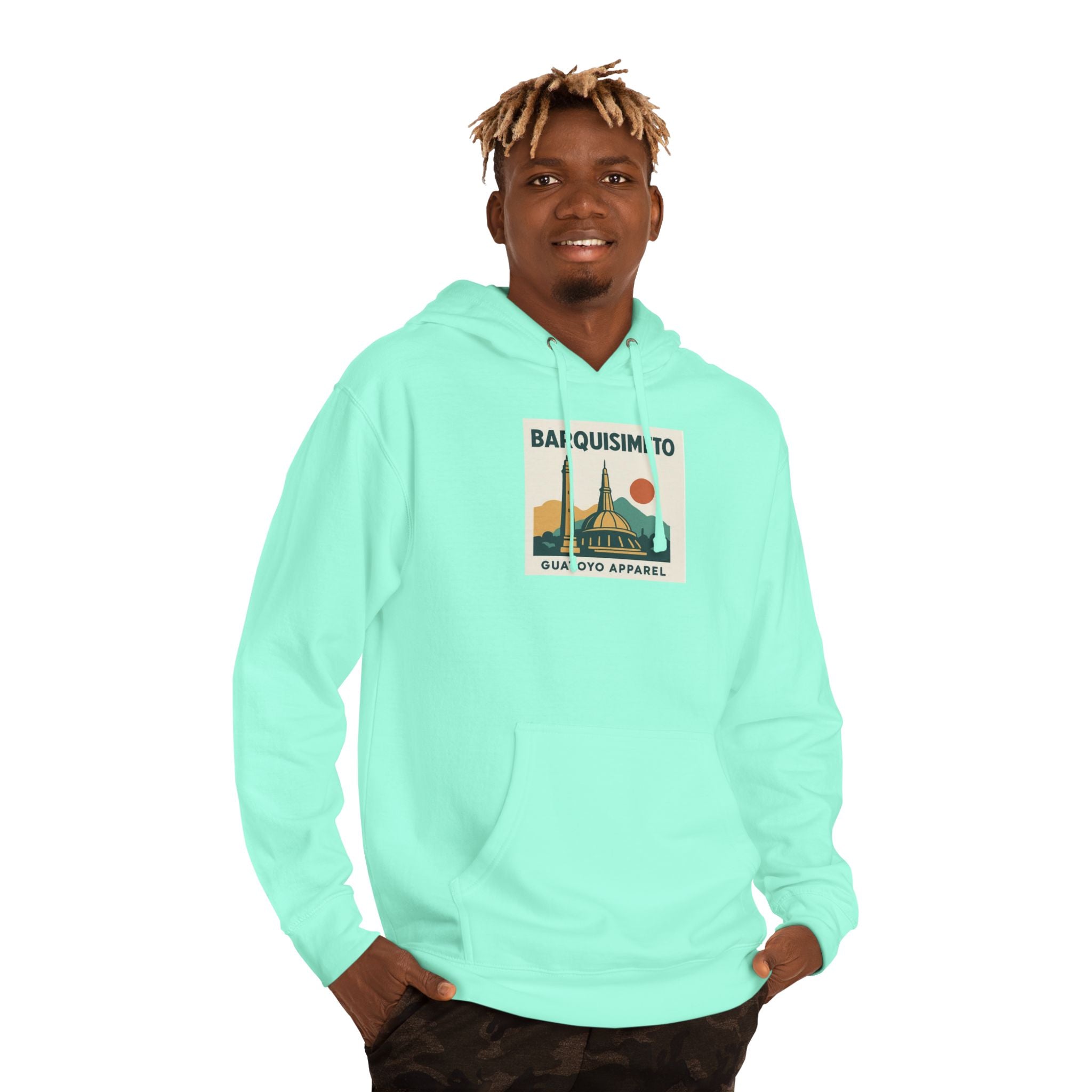 Barquisimeto Retro Skyline Hoodie — Venezuela Travel Vintage Graphic Hooded Sweatshirt