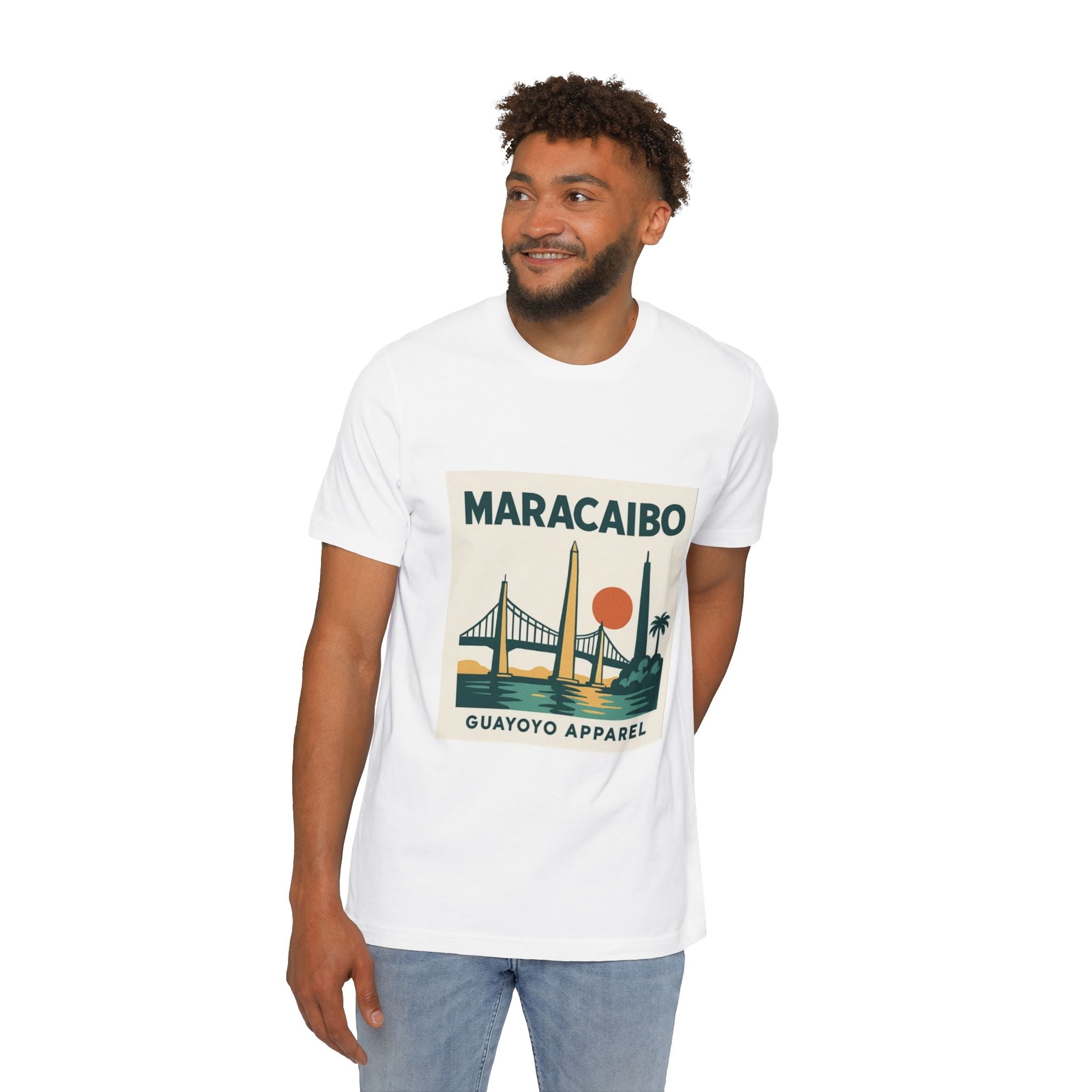 Maracaibo Retro Travel T-Shirt — Vintage Sunset Bridge Design