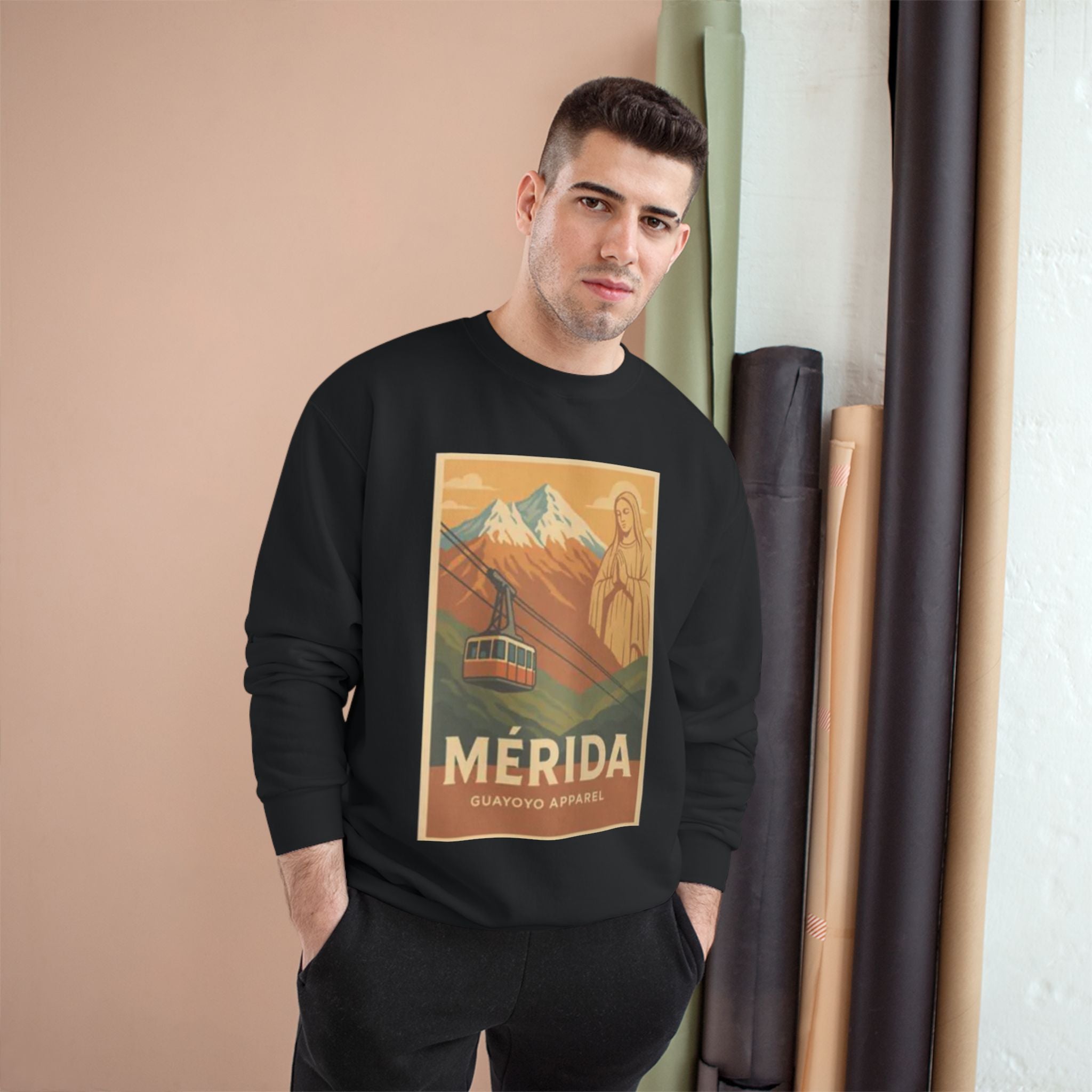 Mérida Retro Travel Sweatshirt — Vintage Mountain Cable Car Graphic