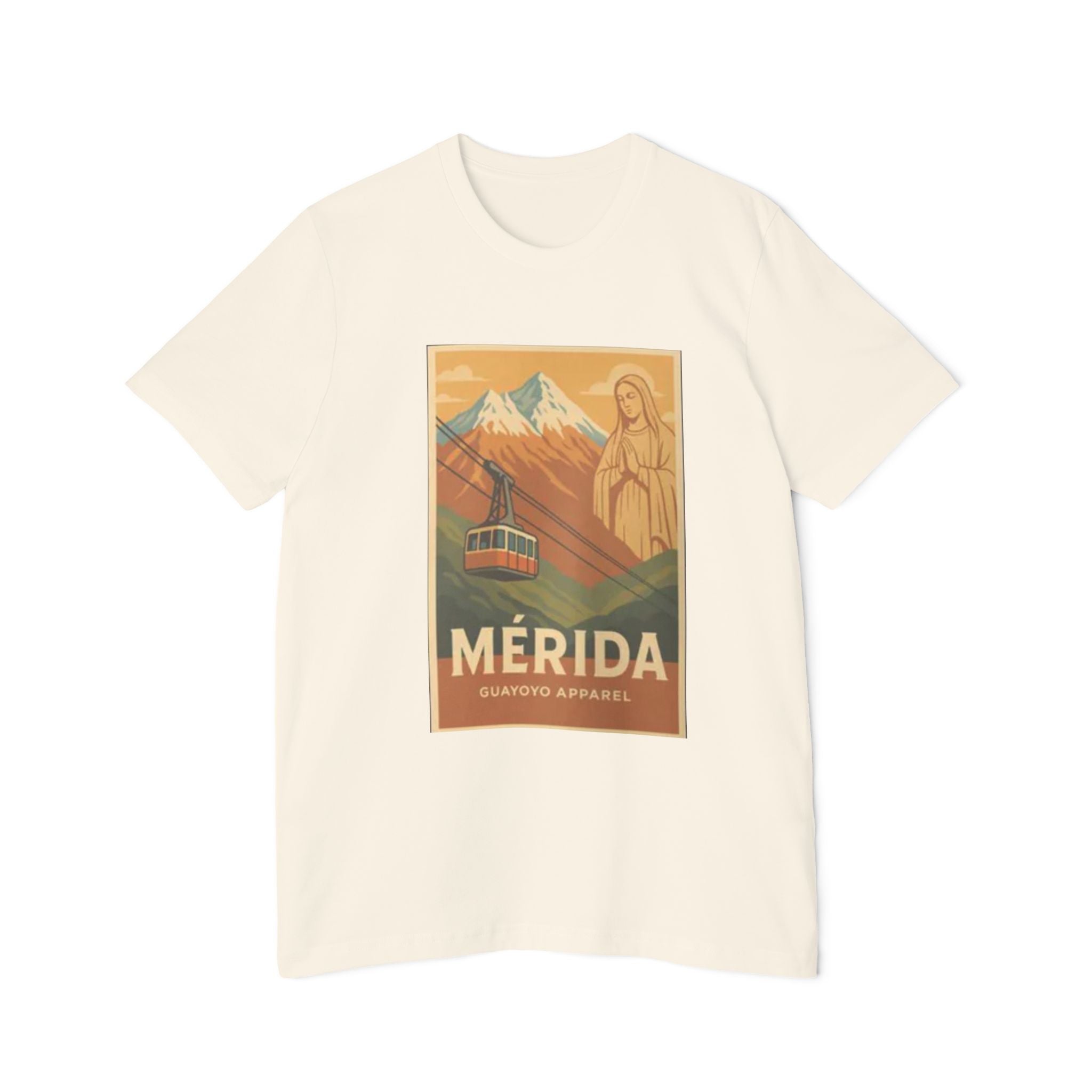 Mérida Vintage Travel T-Shirt — Cable Car & Mountain Poster Tee