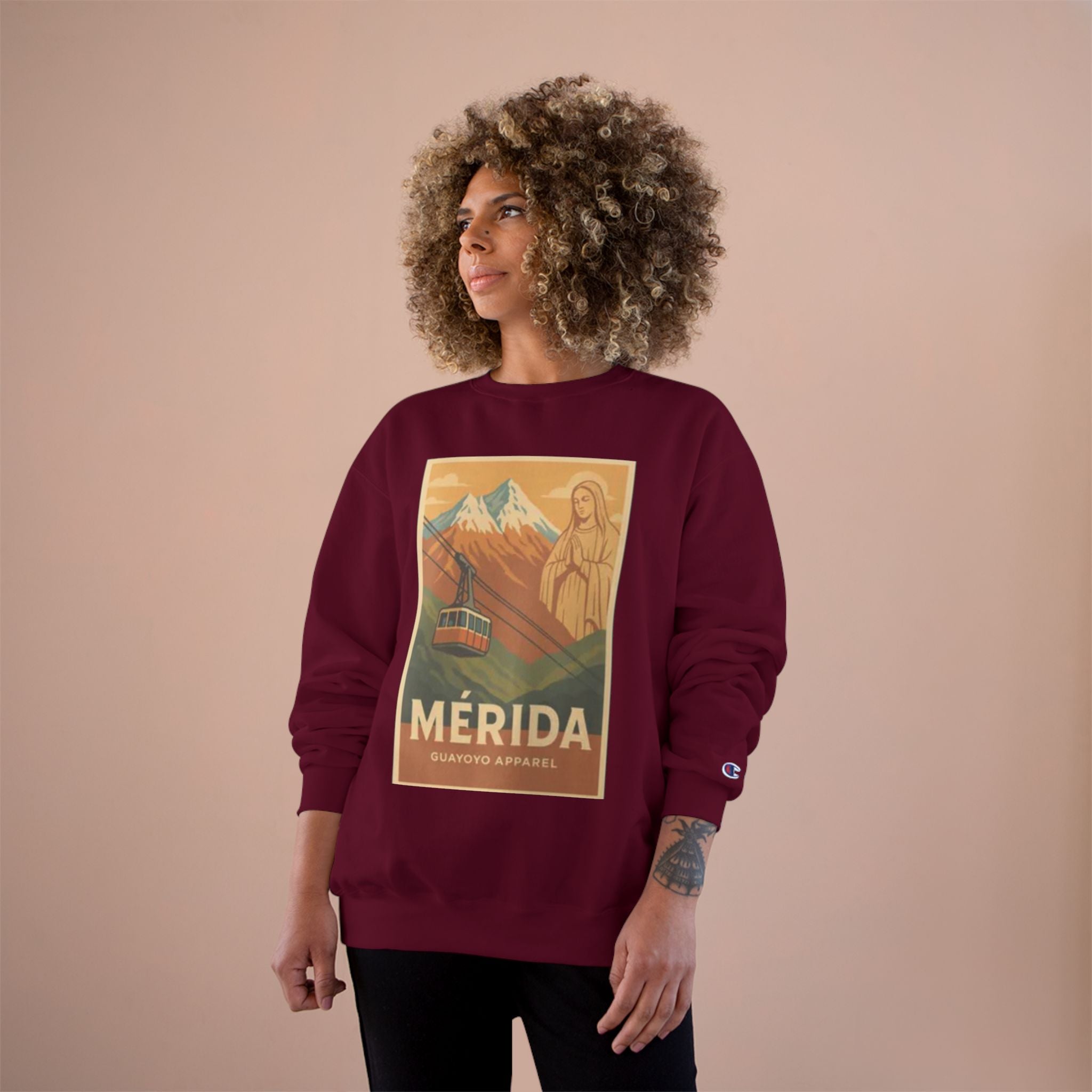 Mérida Retro Travel Sweatshirt — Vintage Mountain Cable Car Graphic