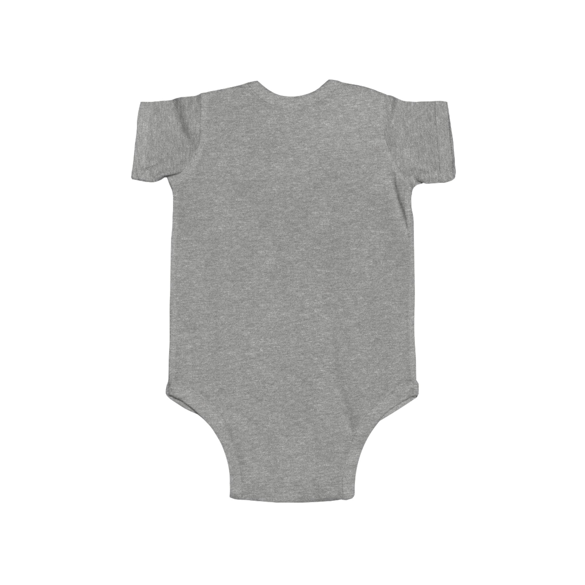 Baby Bodysuit with Cute Beige Doll Illustration — Newborn Onesie, Neutral Baby Shower Gift