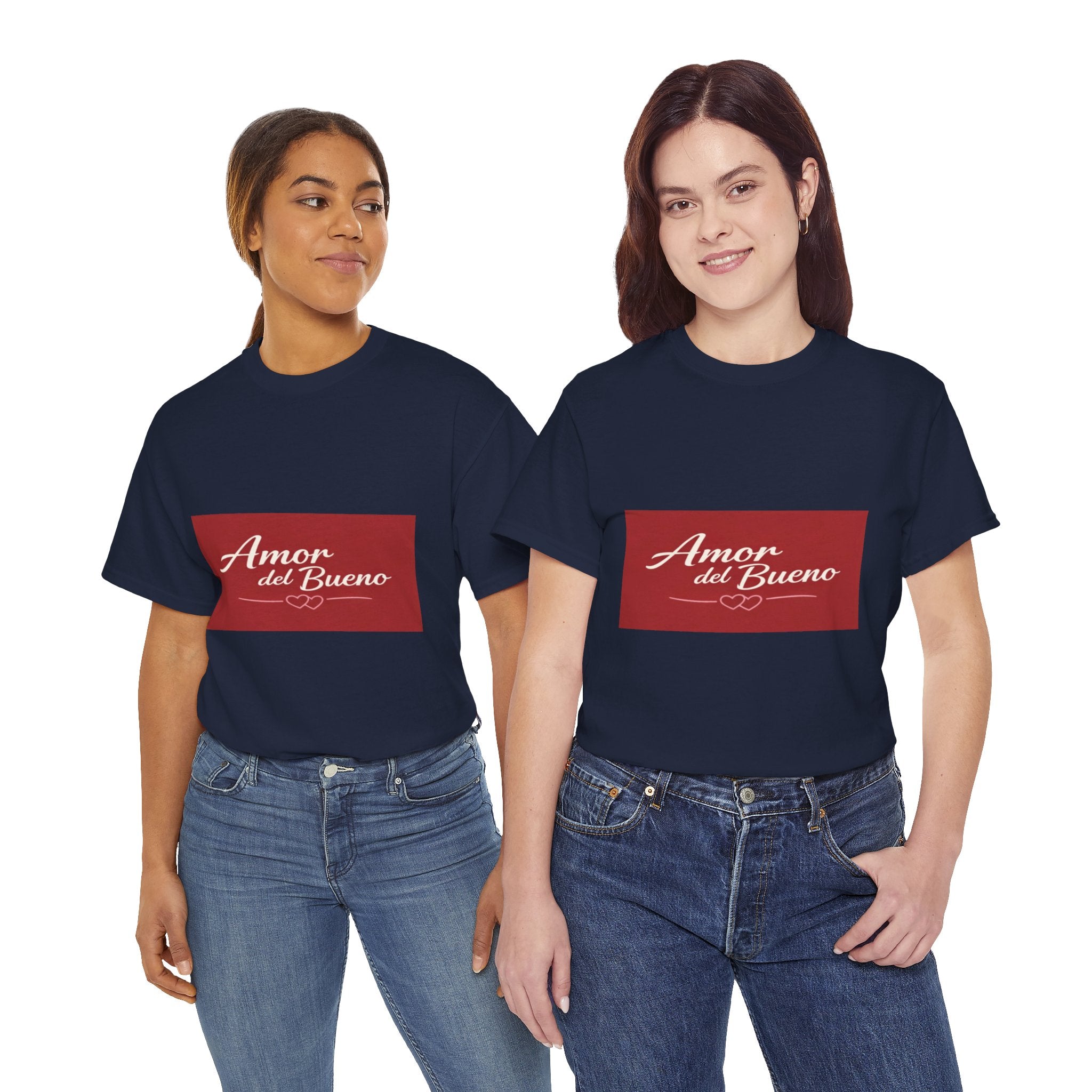 Amor del Bueno Script Tee — Romantic Spanish Love T-Shirt