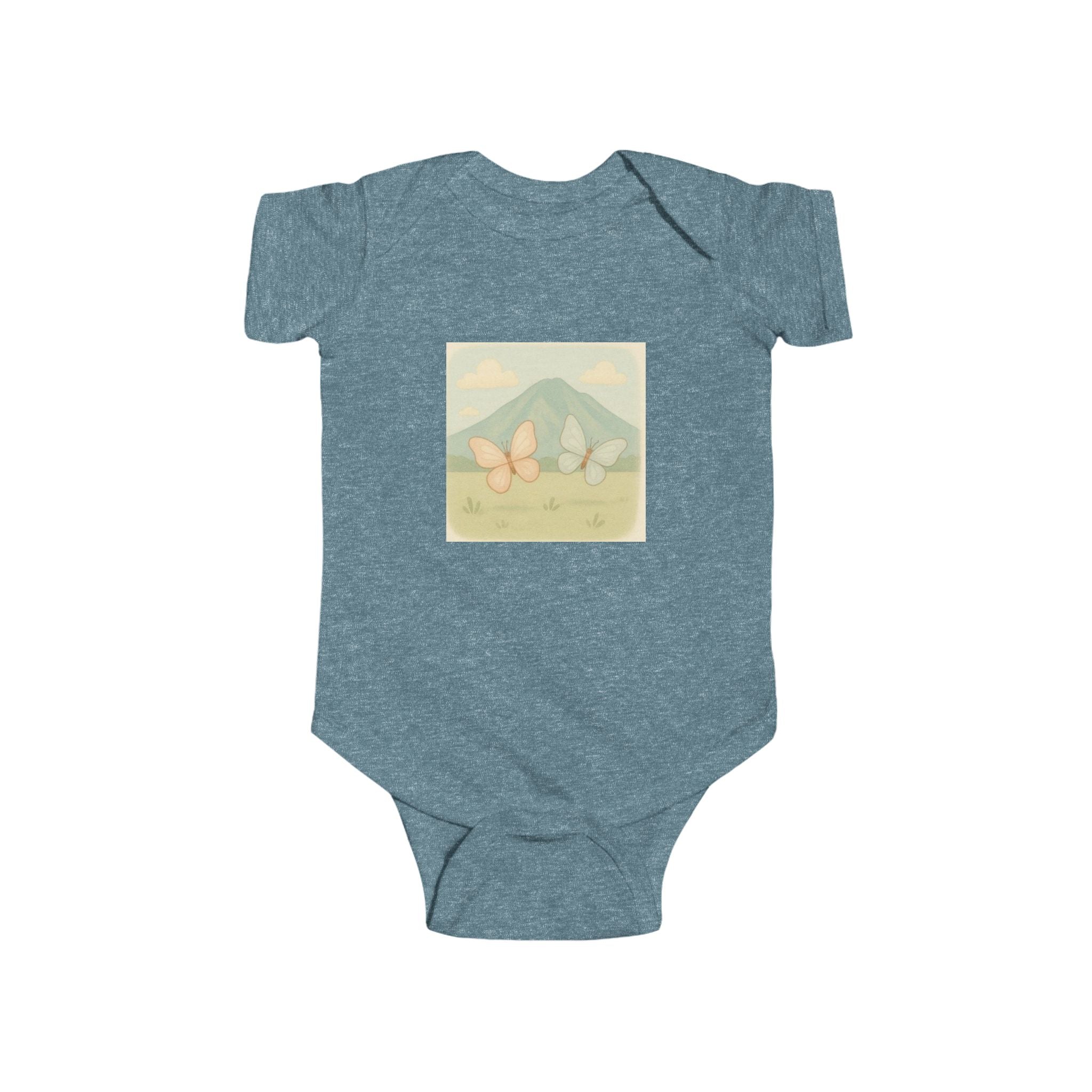 Infant Bodysuit — Pastel Mountain Butterfly Baby Onesie