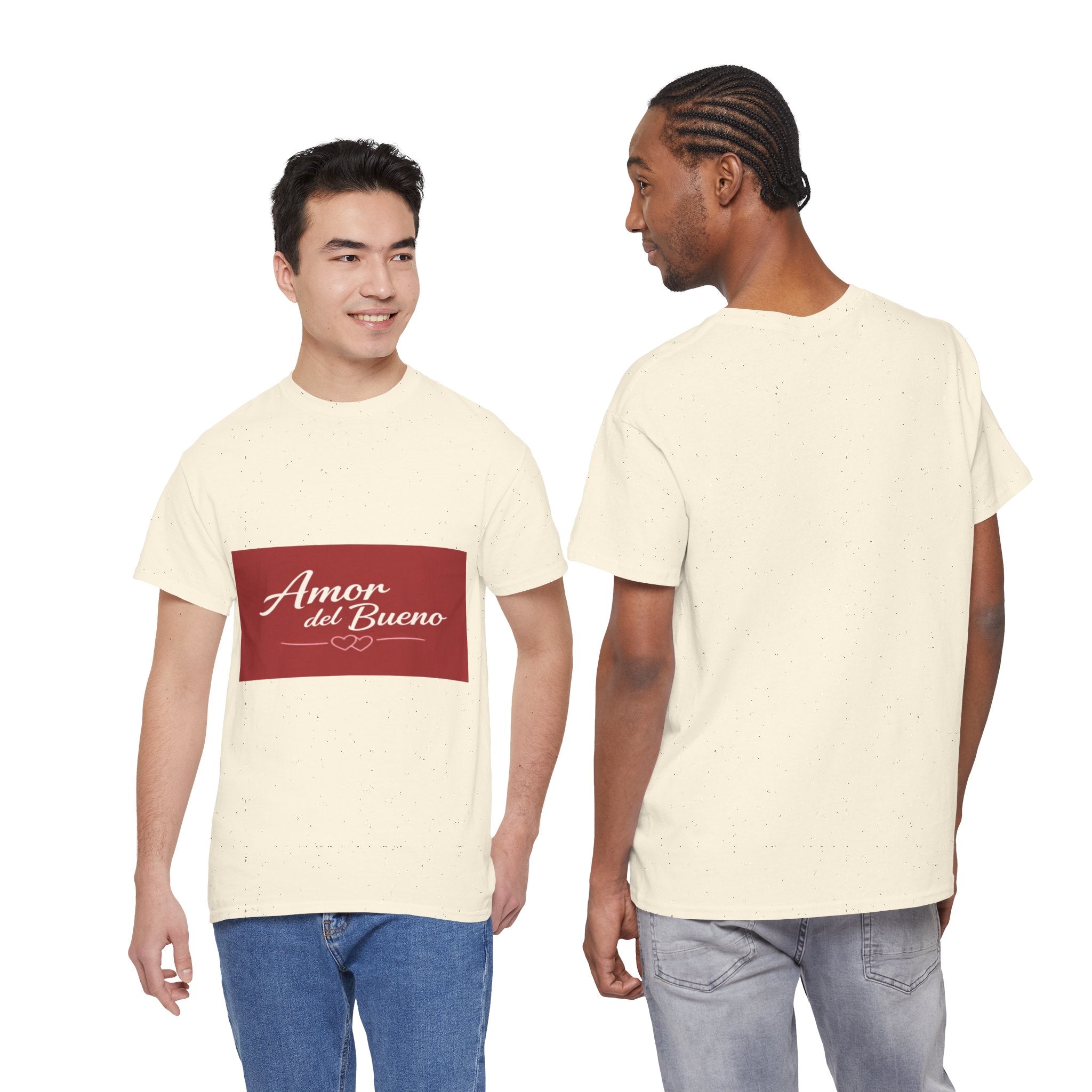 Amor del Bueno Script Tee — Romantic Spanish Love T-Shirt