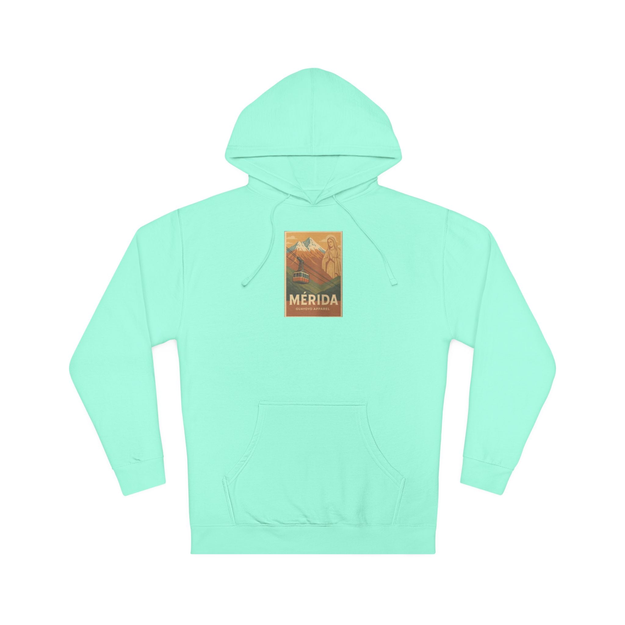 Merida Vintage Travel Hoodie — Retro Botanical Poster Sweatshirt